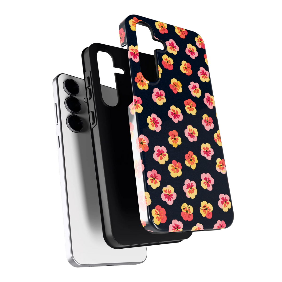 Viooltjes bij Nacht hoesje voor Galaxy S25 FE, los van de telefoon