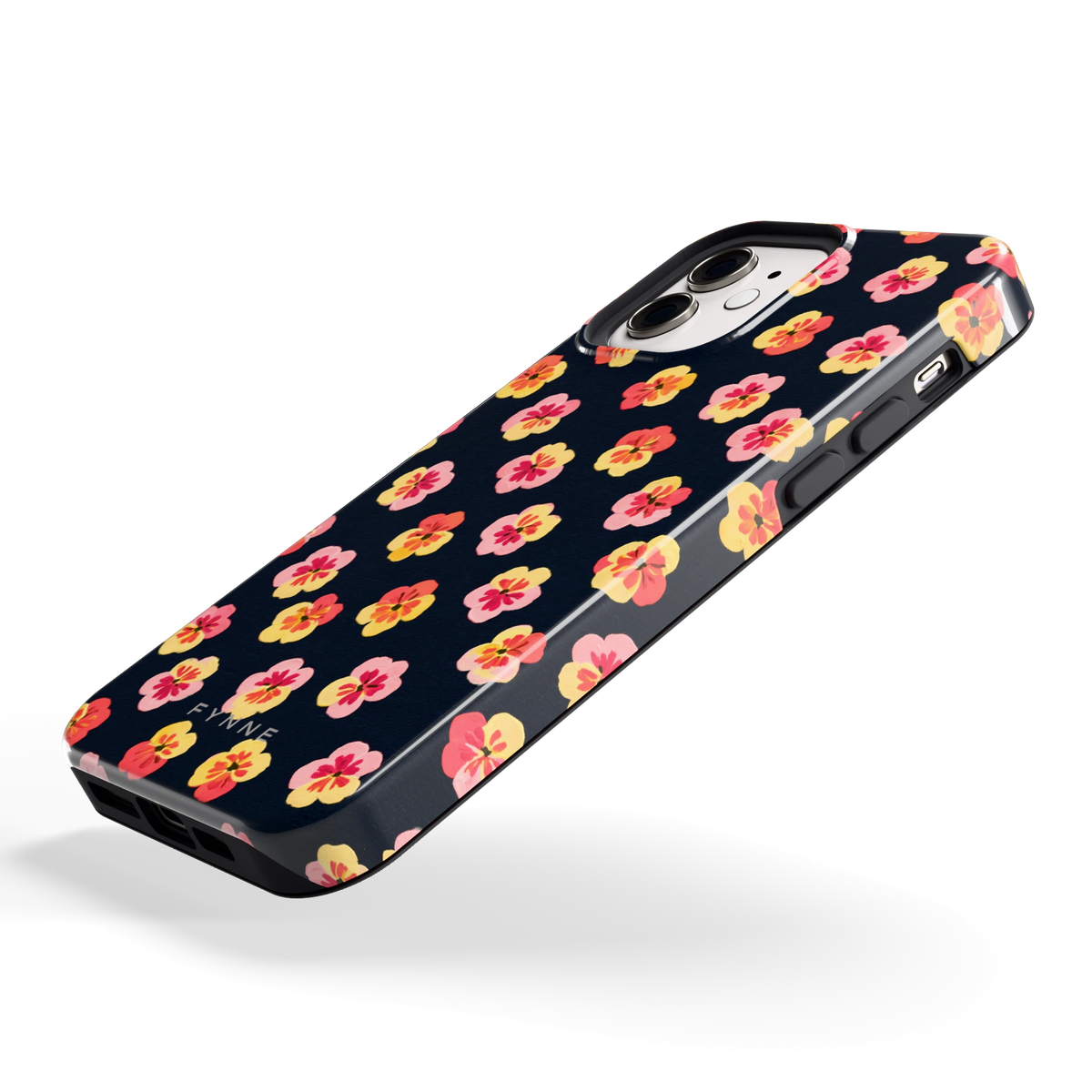 Viooltjes bij Nacht hoesje voor iPhone 12, schuin
