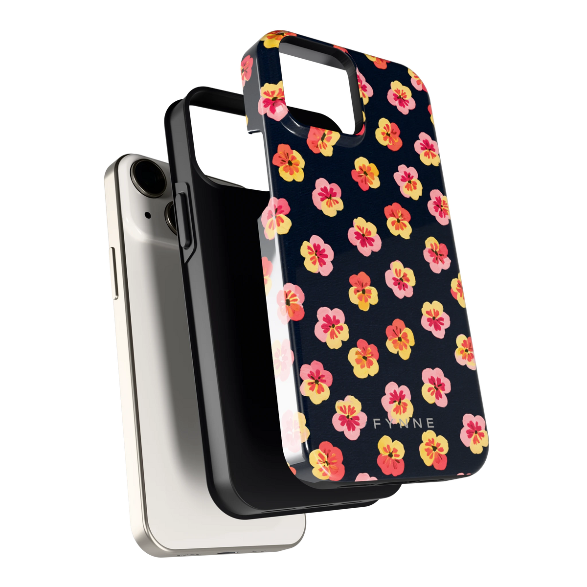 Viooltjes bij Nacht hoesje voor iPhone 13 mini, los van de telefoon