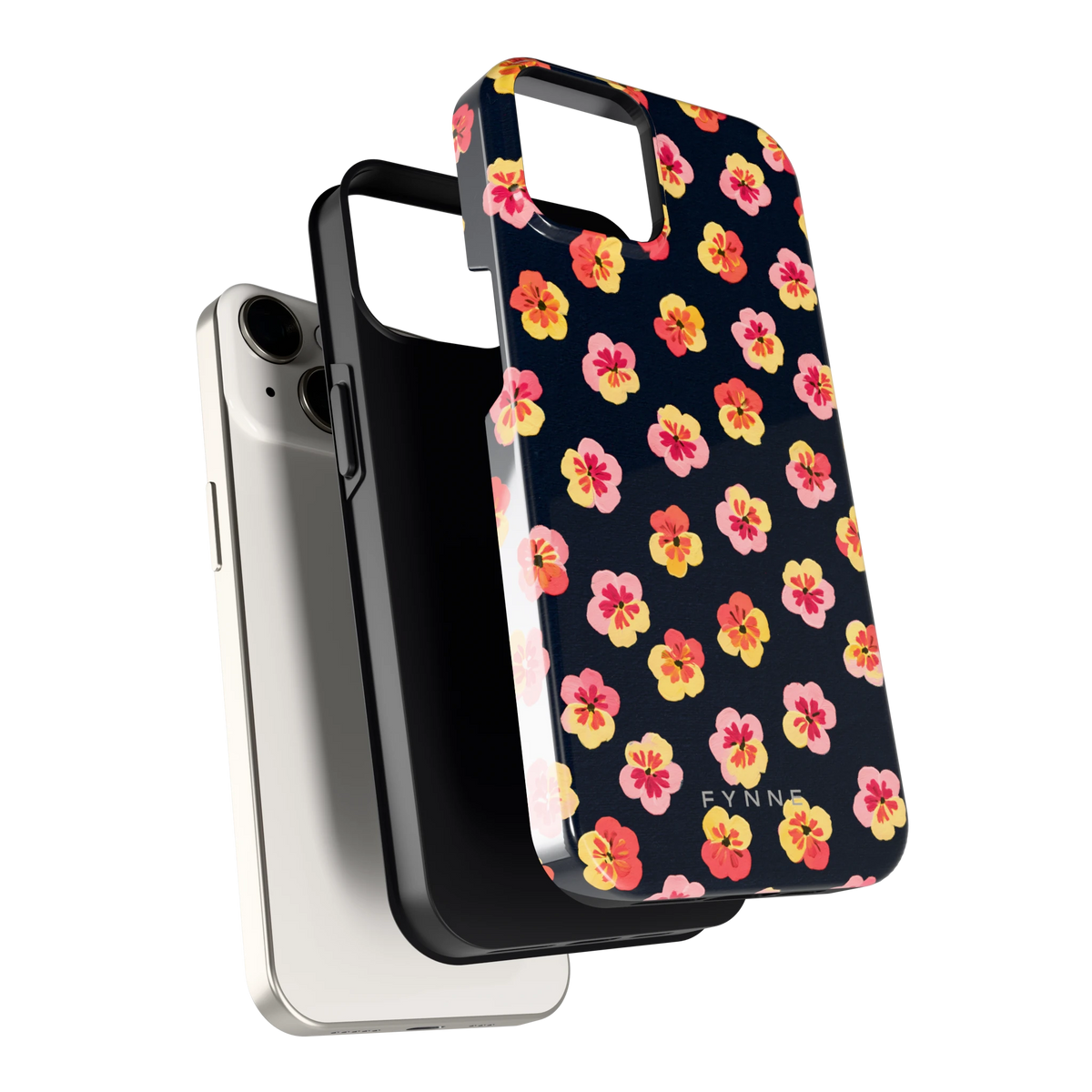 Viooltjes bij Nacht hoesje voor iPhone 14, los van de telefoon