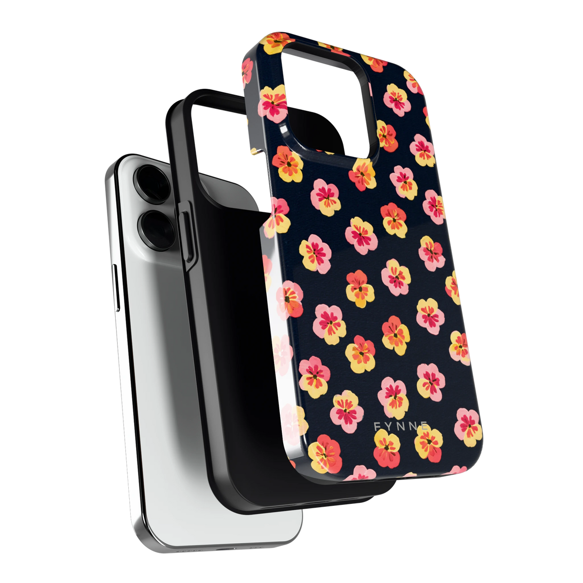 Viooltjes bij Nacht hoesje voor iPhone 14 Pro, los van de telefoon
