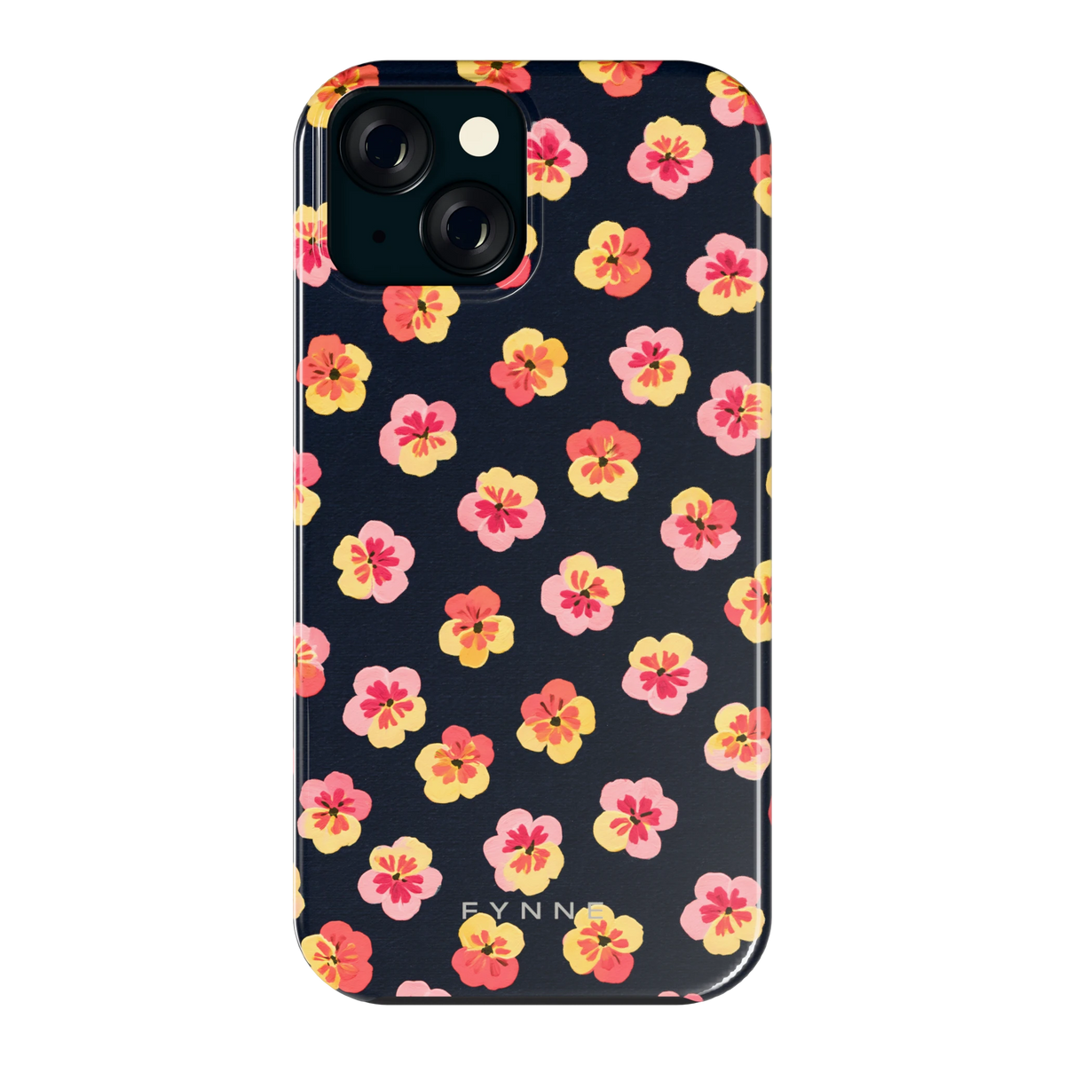 Viooltjes bij Nacht hoesje voor iPhone 15, achterkant