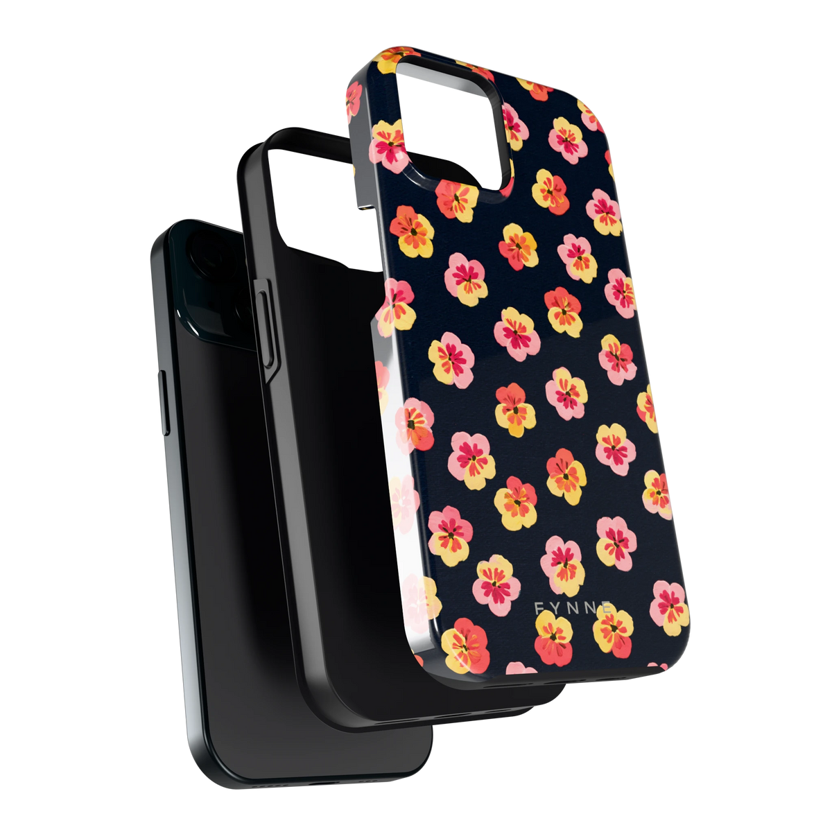 Viooltjes bij Nacht hoesje voor iPhone 15, los van de telefoon
