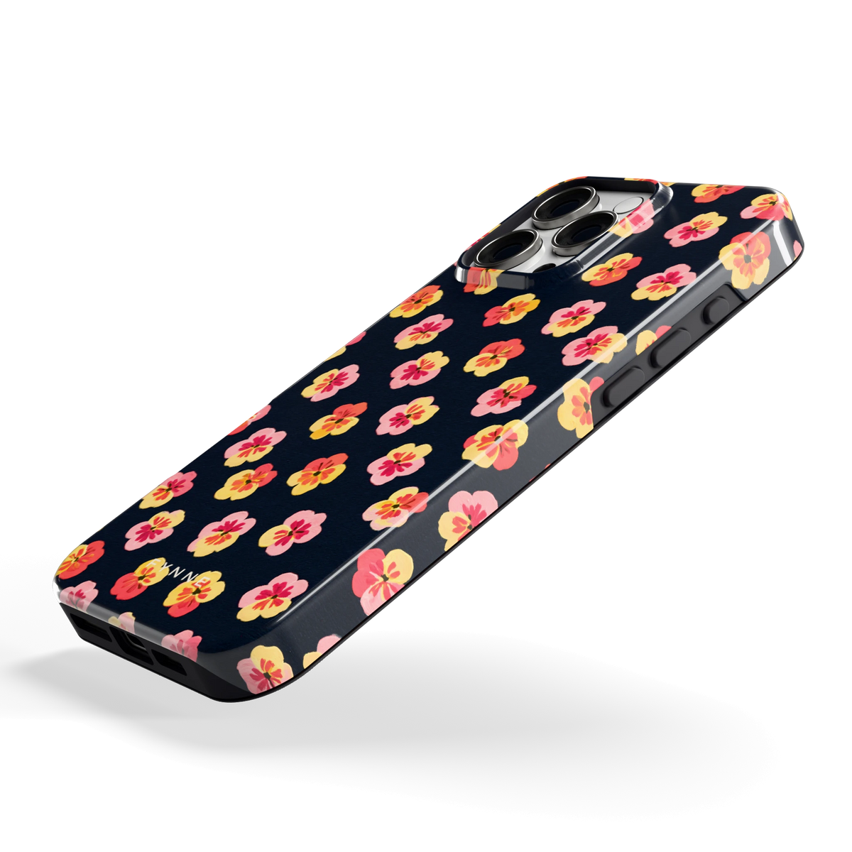 Viooltjes bij Nacht hoesje voor iPhone 16 Pro Max, schuin