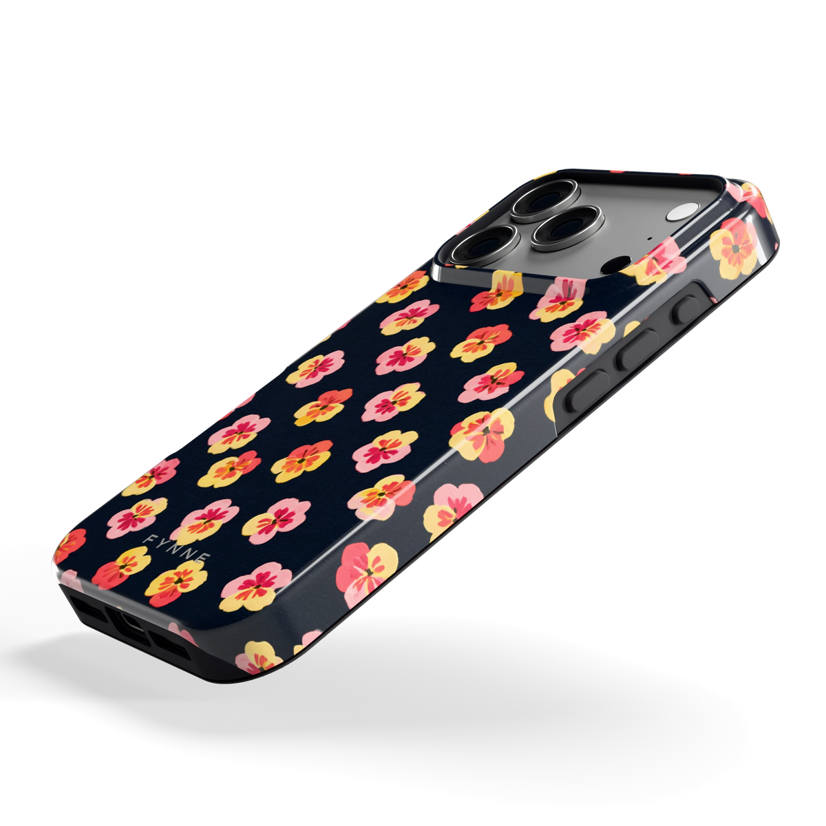 Viooltjes bij Nacht hoesje voor iPhone 17 Pro, schuin