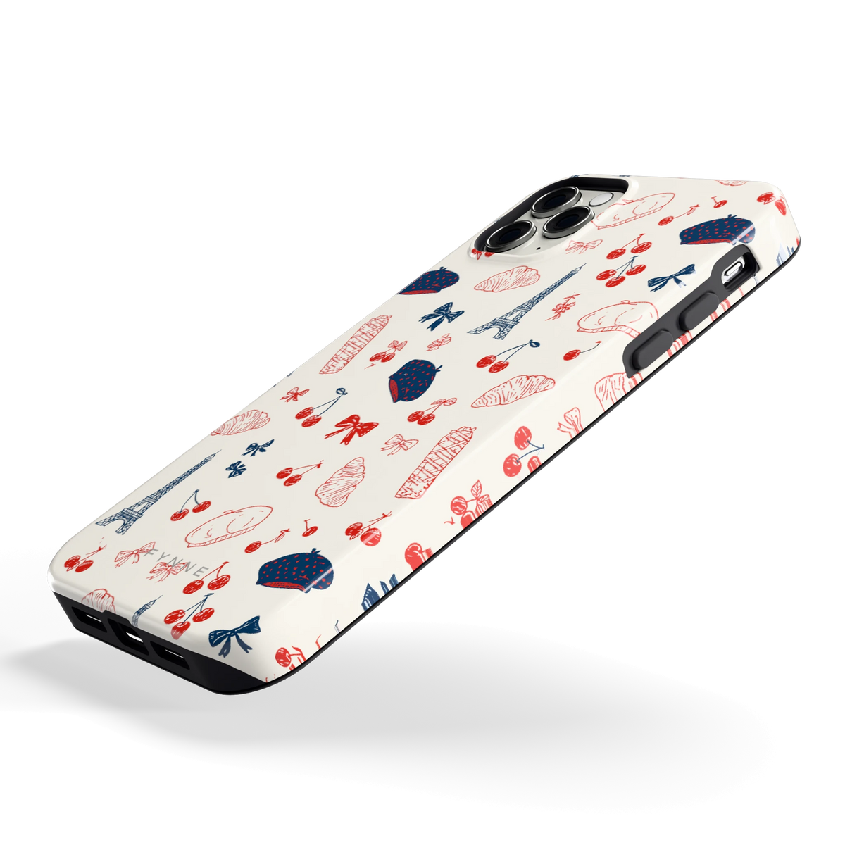 Parijse Doodles hoesje voor iPhone 11 Pro Max, schuin