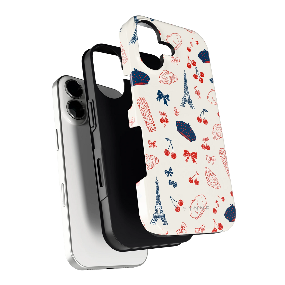 Parijse Doodles hoesje voor iPhone 17, los van de telefoon