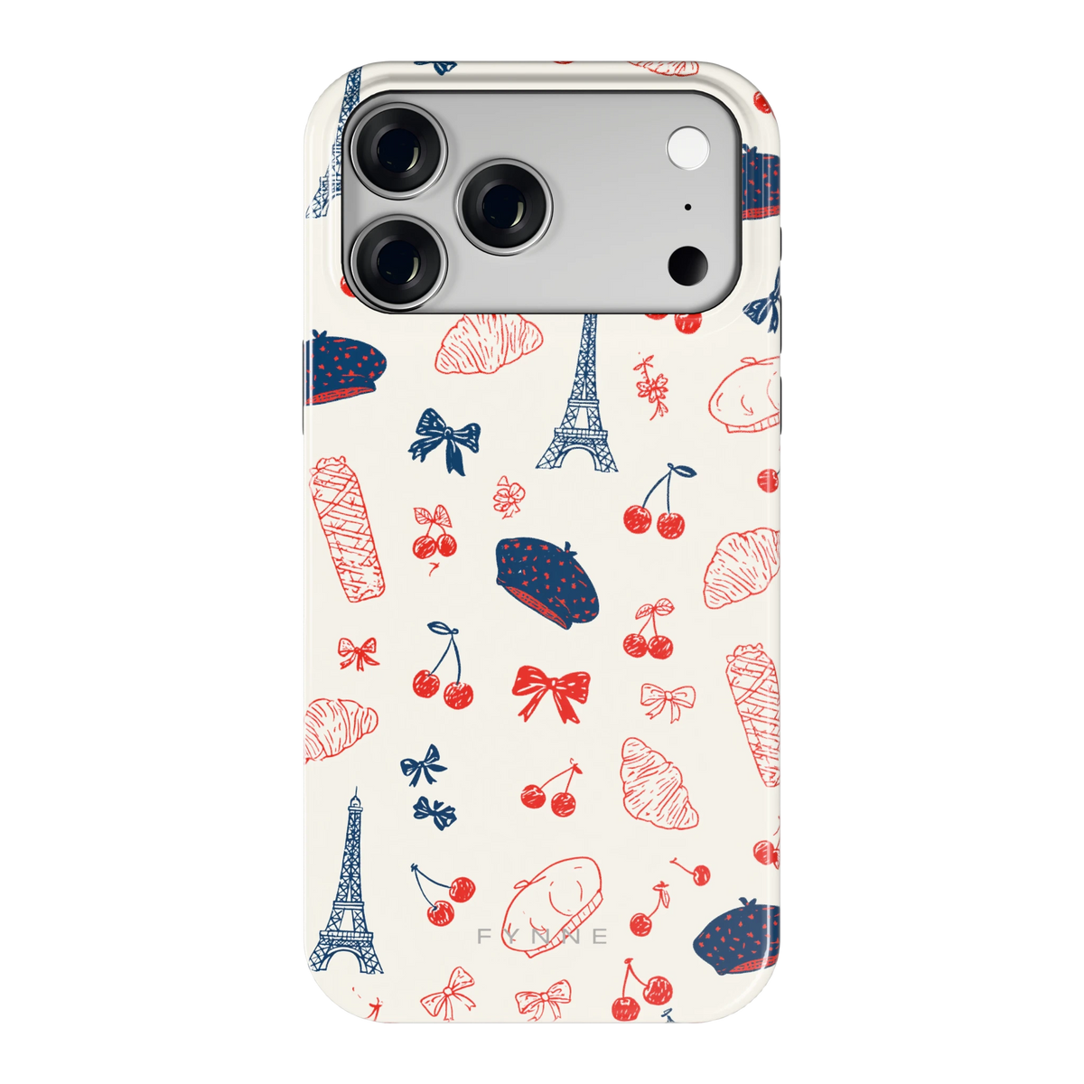 Parijse Doodles hoesje voor iPhone 18 Pro Max, achterkant