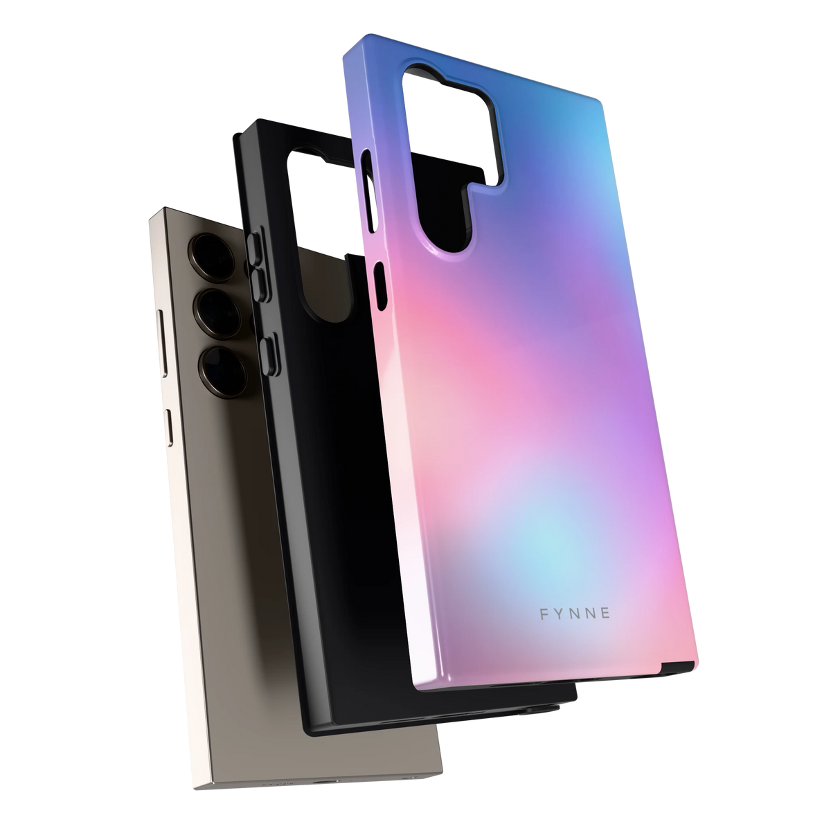Pastelnevel hoesje voor Galaxy S24 Ultra, los van de telefoon