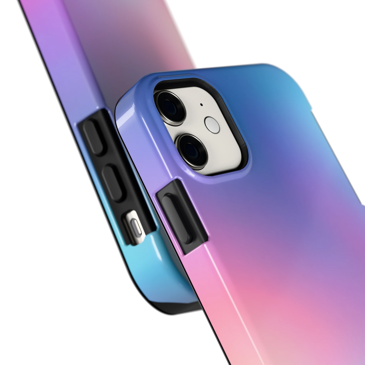 Pastelnevel hoesje voor iPhone 11, close-up