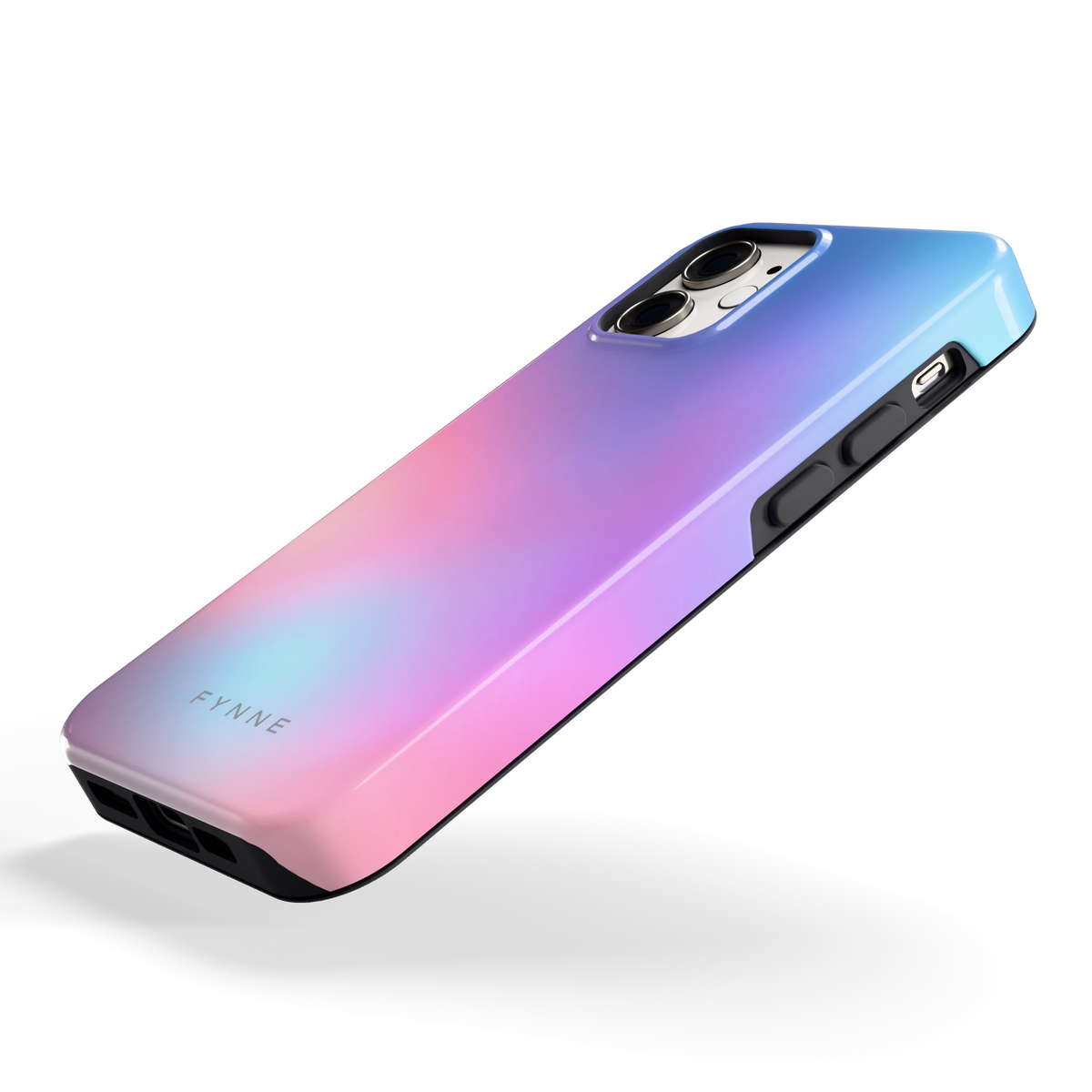 Pastelnevel hoesje voor iPhone 12 mini, schuin