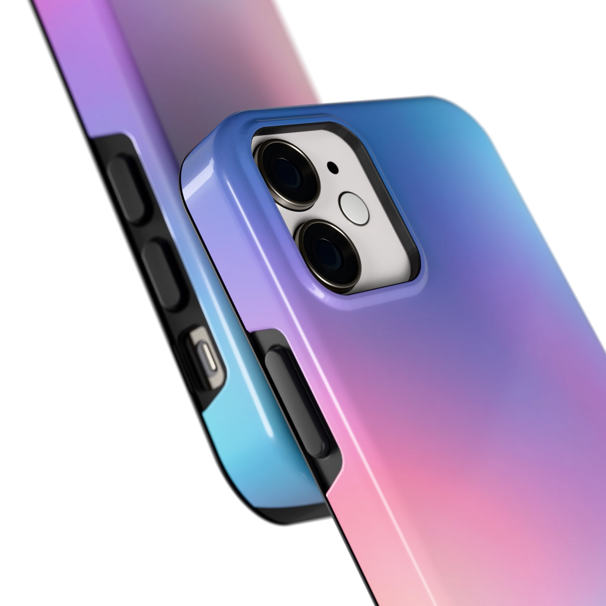 Pastelnevel hoesje voor iPhone 12 mini, close-up