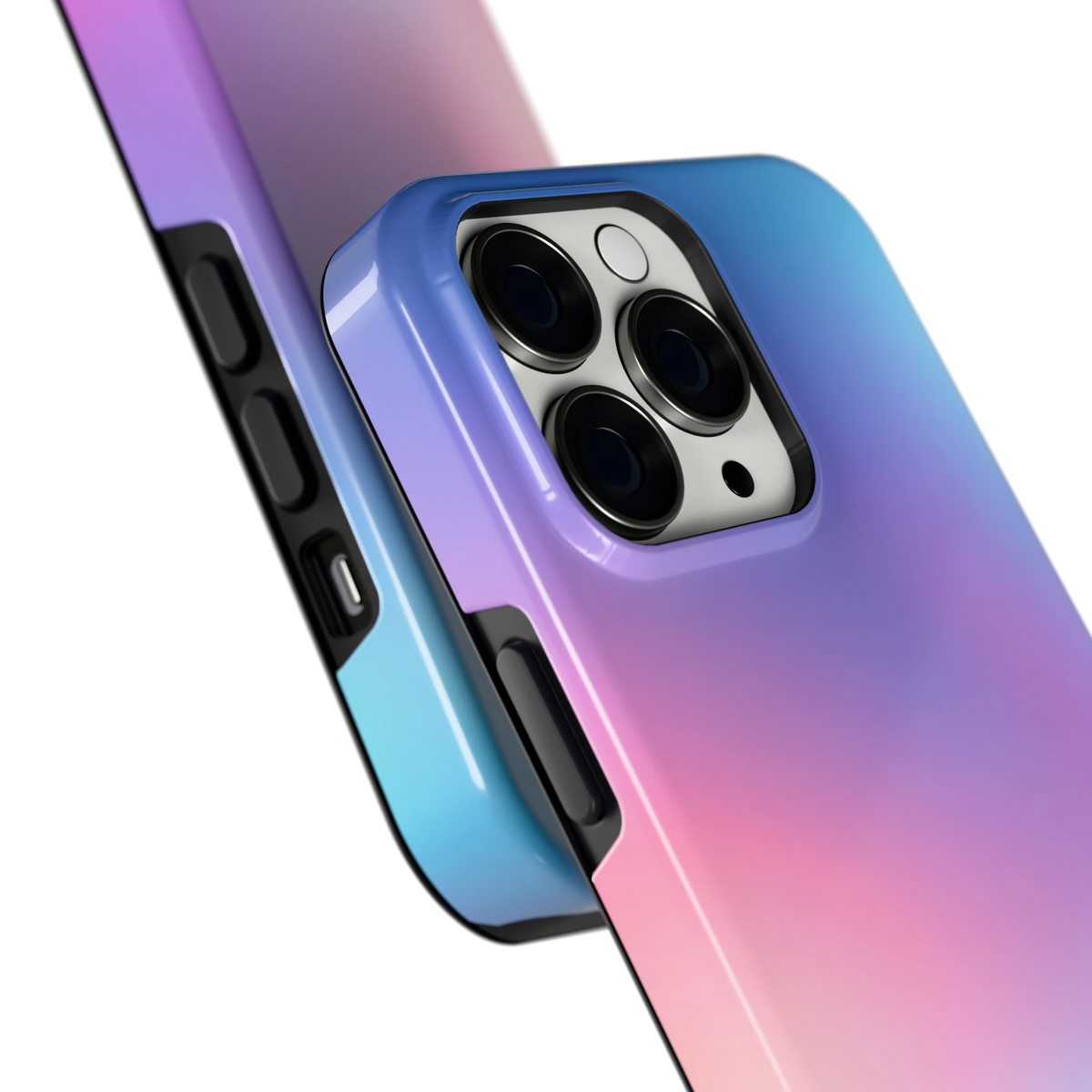 Pastelnevel hoesje voor iPhone 13 Pro, close-up