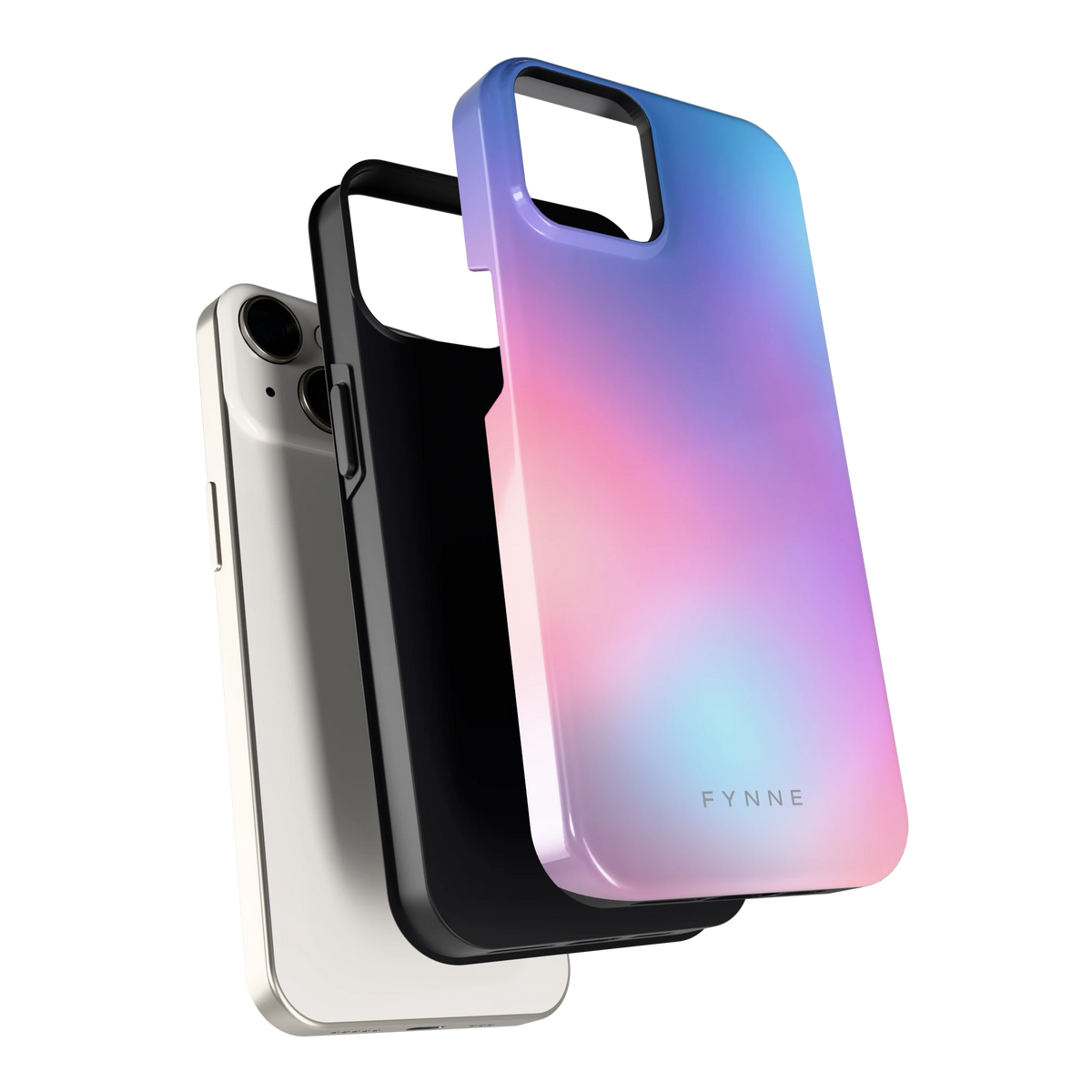 Pastelnevel hoesje voor iPhone 14, los van de telefoon