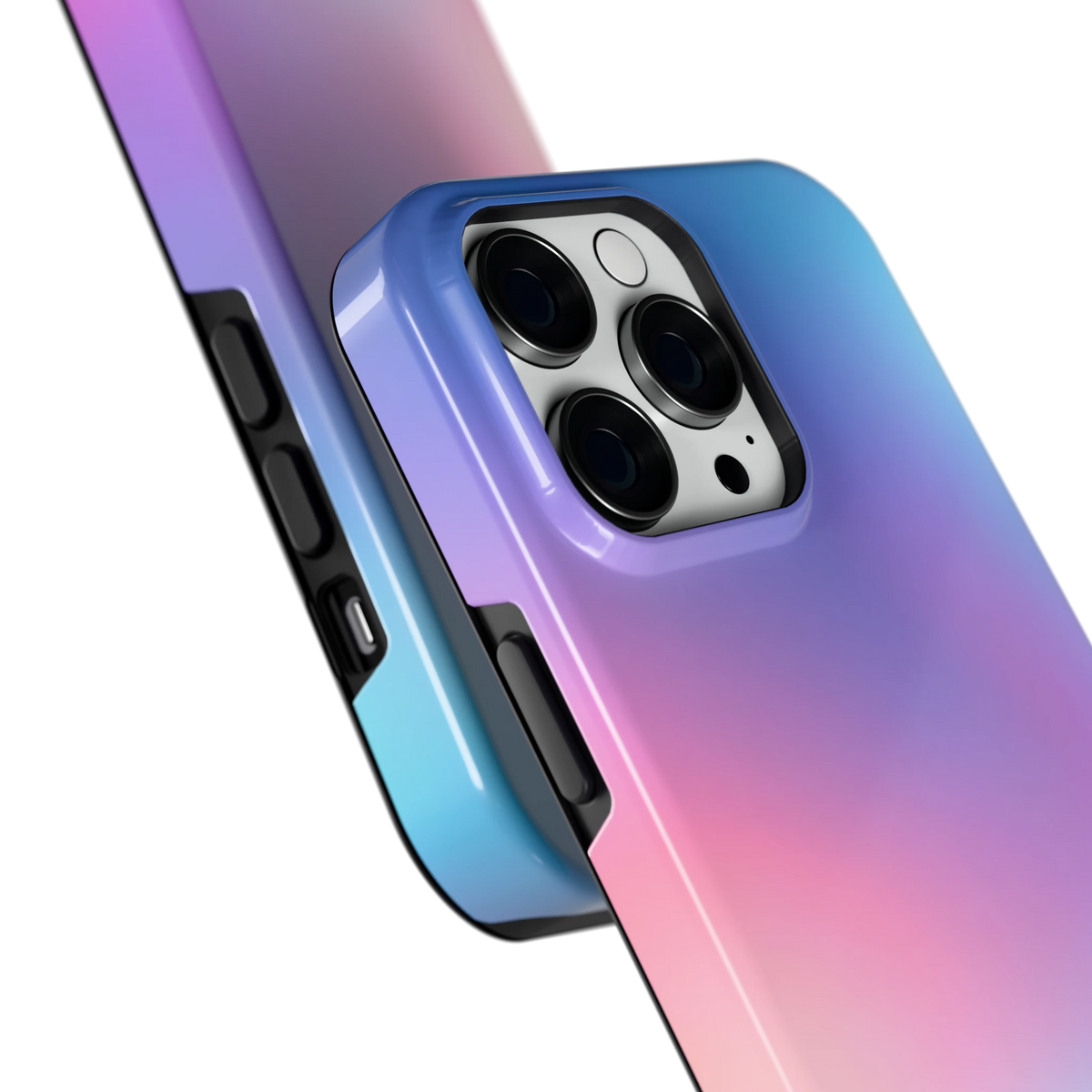 Pastelnevel hoesje voor iPhone 14 Pro Max, close-up