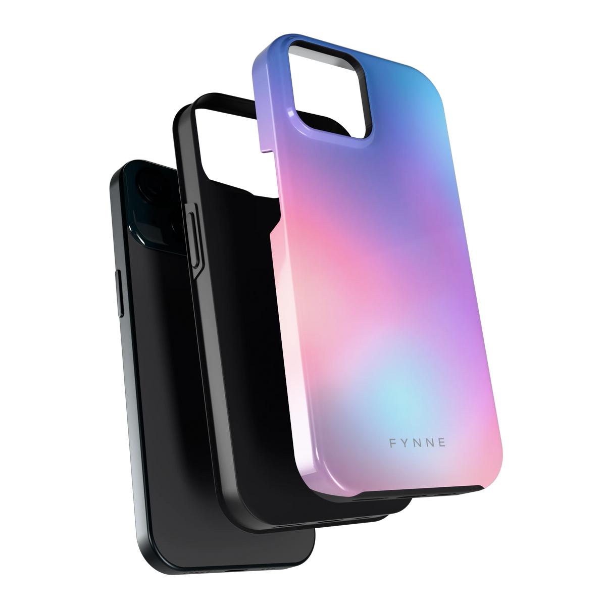 Pastelnevel hoesje voor iPhone 15, los van de telefoon