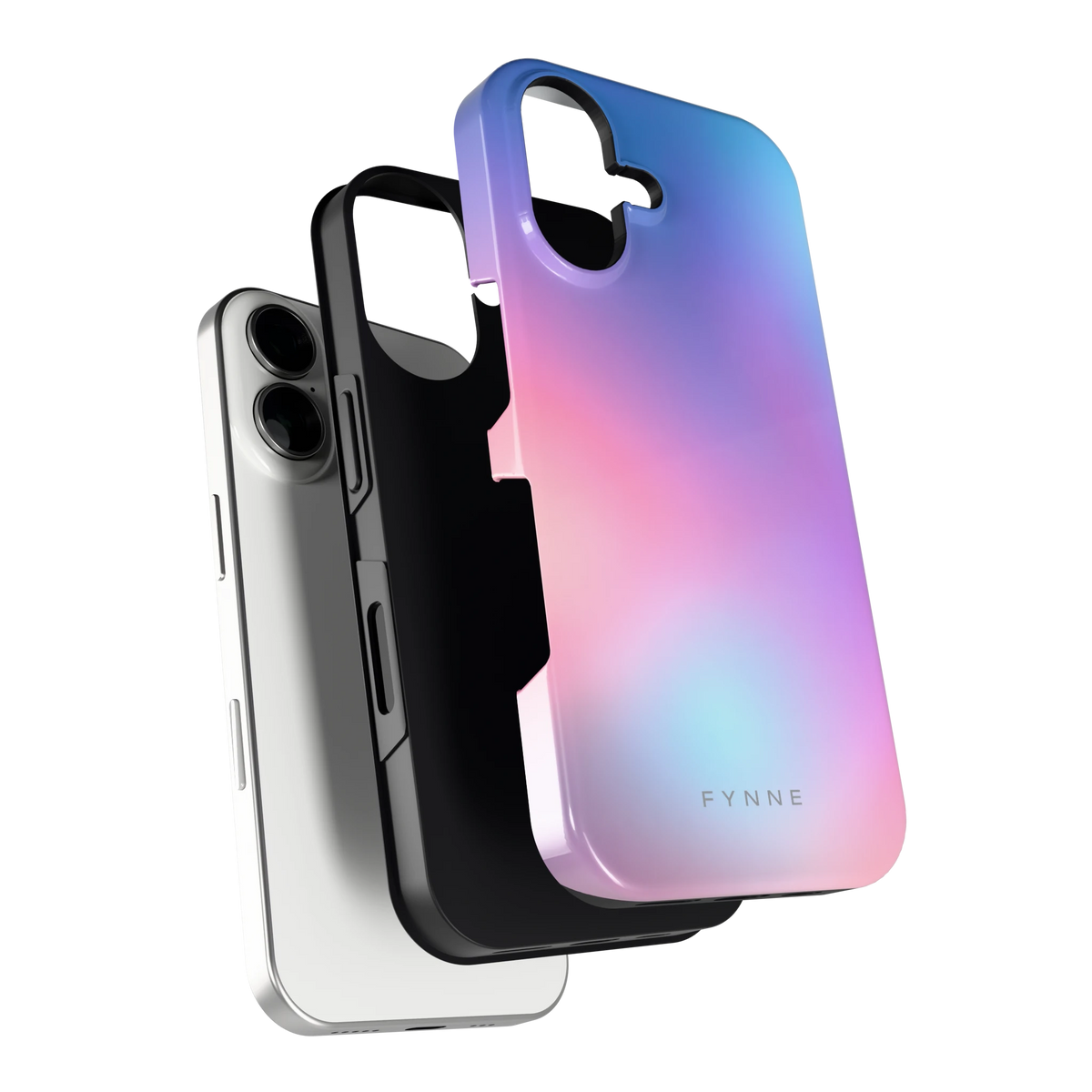 Pastelnevel hoesje voor iPhone 16, los van de telefoon