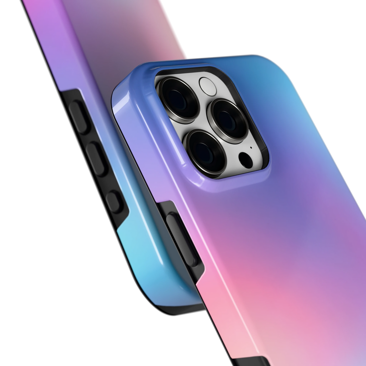 Pastelnevel hoesje voor iPhone 16 Pro Max, close-up