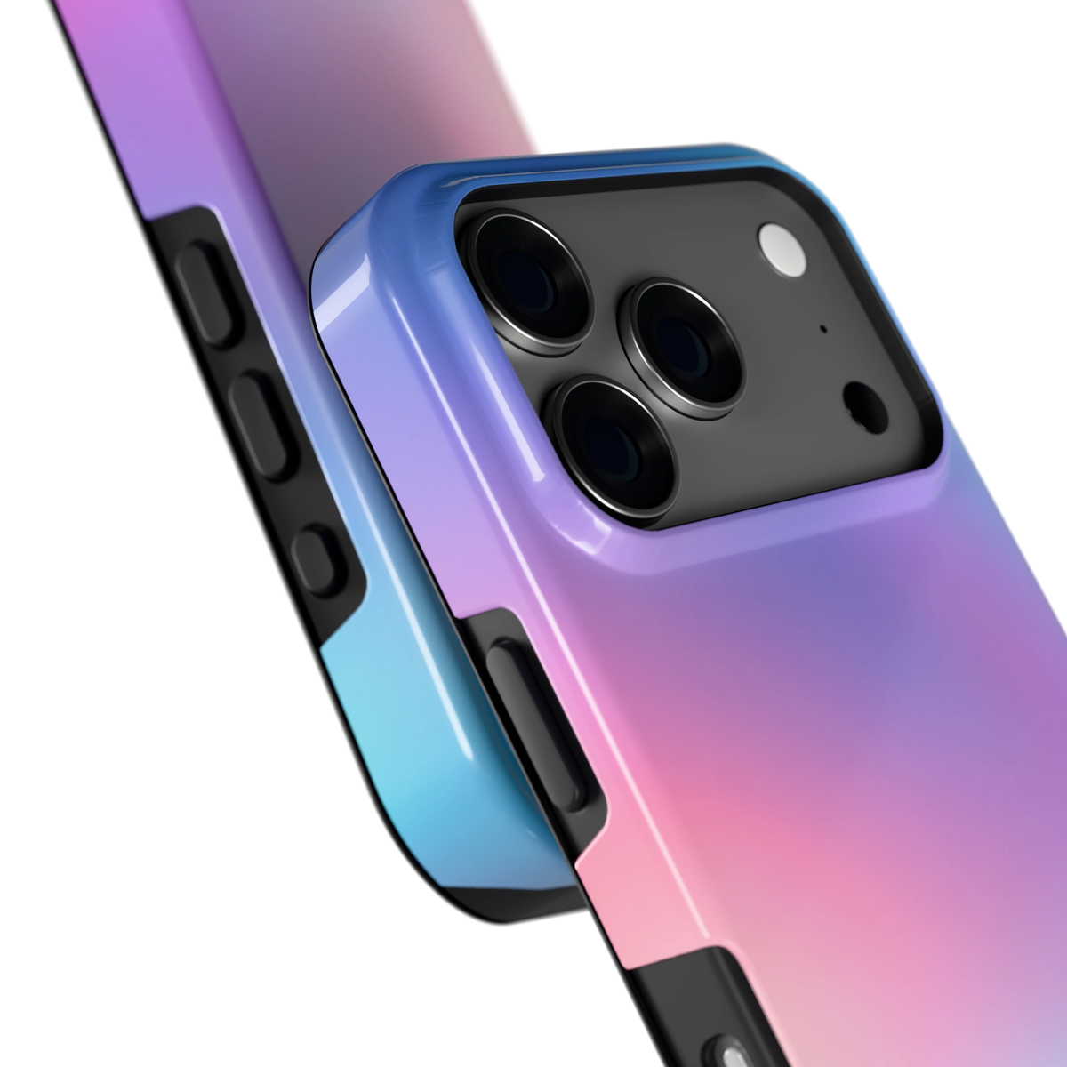 Pastelnevel hoesje voor iPhone 17 Pro, close-up