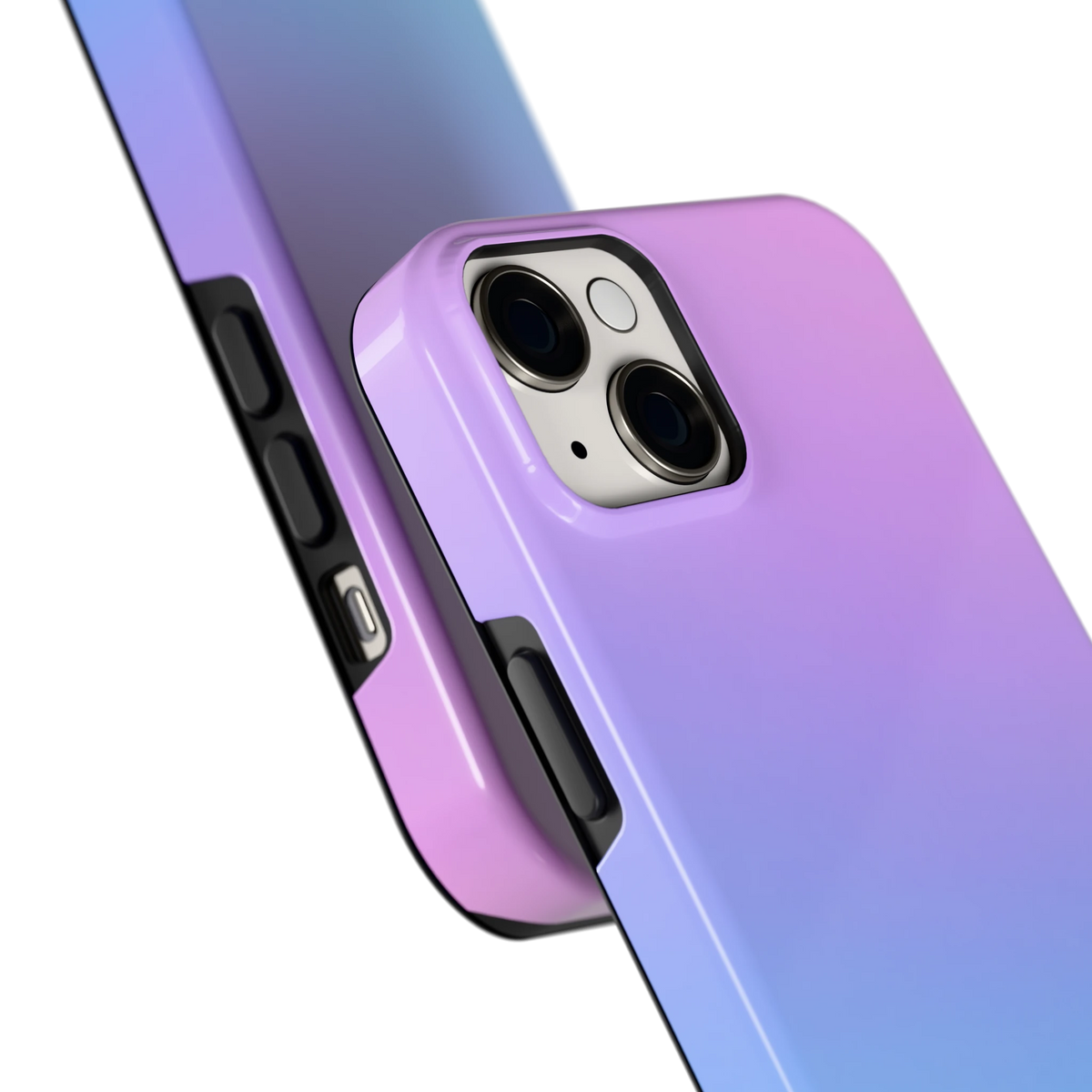 Pastel Kleurverloop hoesje voor iPhone 14 Plus, close-up