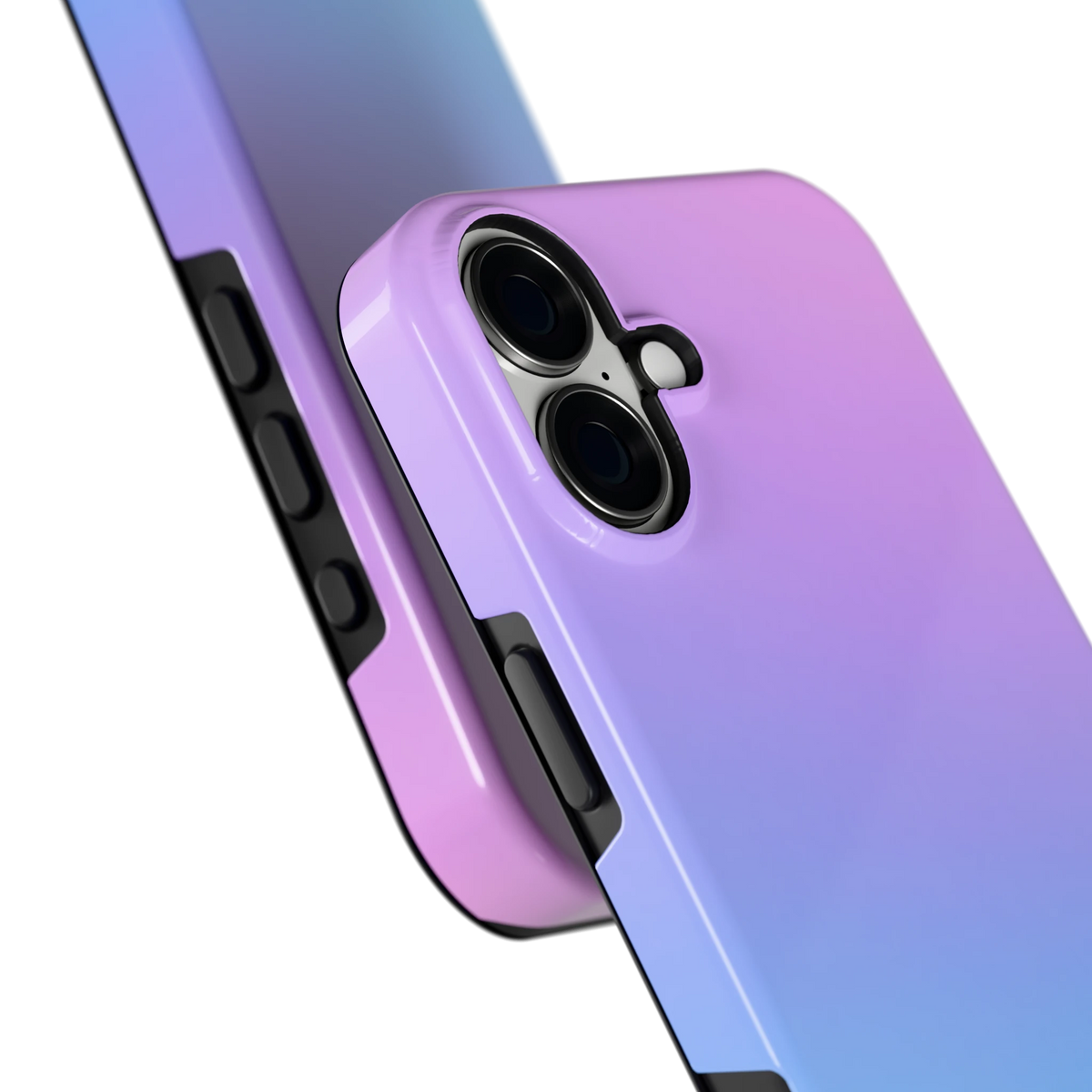 Pastel Kleurverloop hoesje voor iPhone 16 Plus, close-up