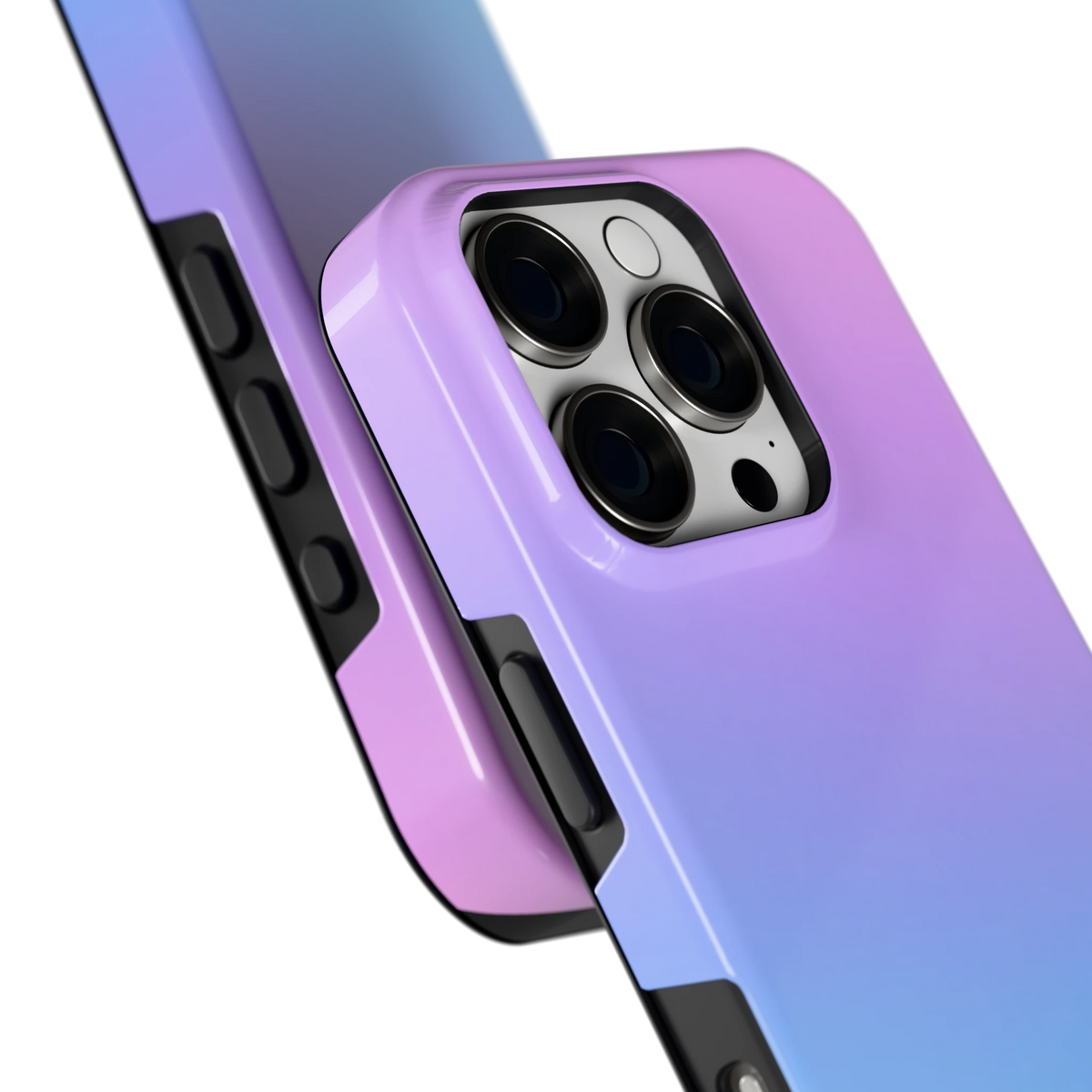 Pastel Kleurverloop hoesje voor iPhone 16 Pro, close-up