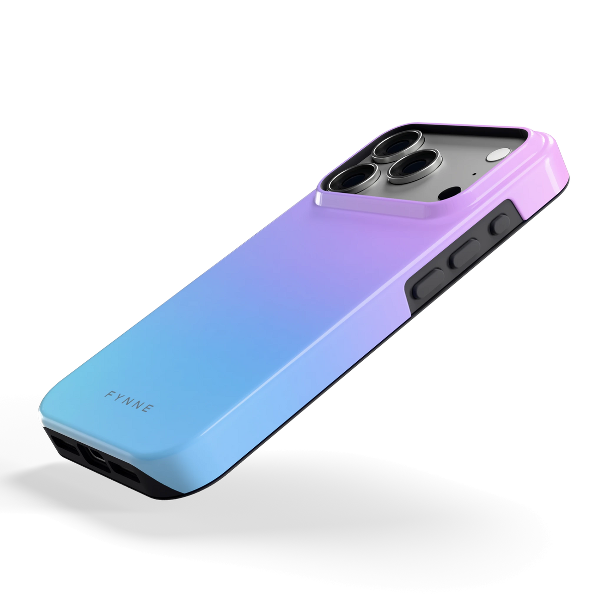 Pastel Kleurverloop hoesje voor iPhone 18 Pro, schuin