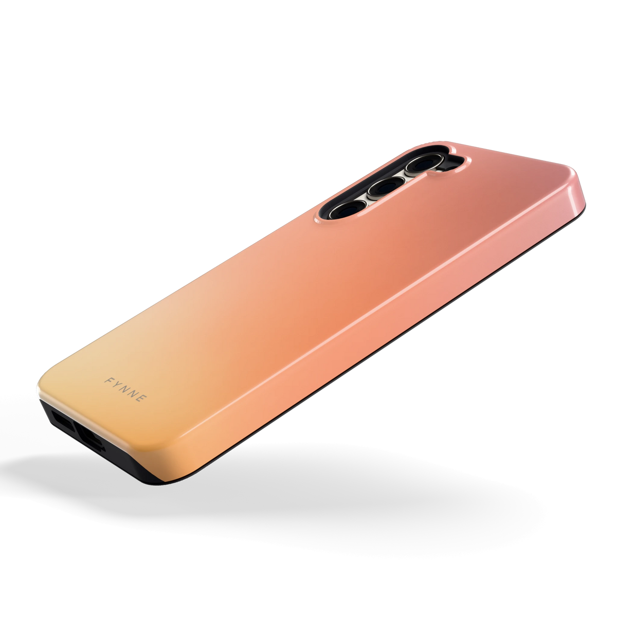 Perzikmist hoesje voor Galaxy S23+, schuin