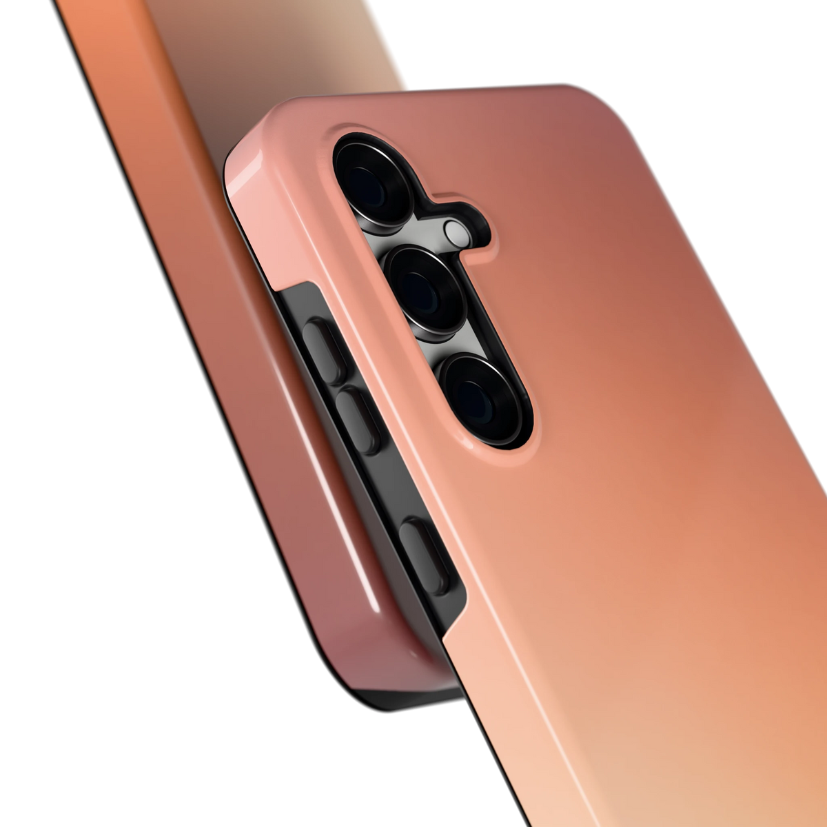Perzikmist hoesje voor Galaxy S24 FE, close-up