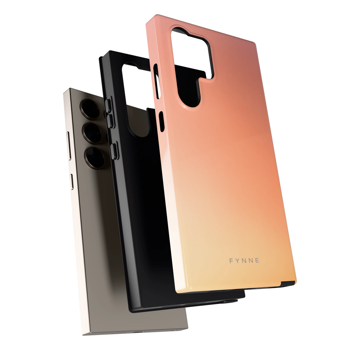 Perzikmist hoesje voor Galaxy S24 Ultra, los van de telefoon