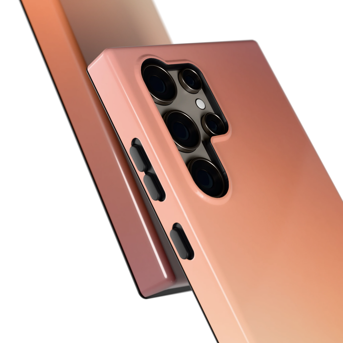 Perzikmist hoesje voor Galaxy S24 Ultra, close-up
