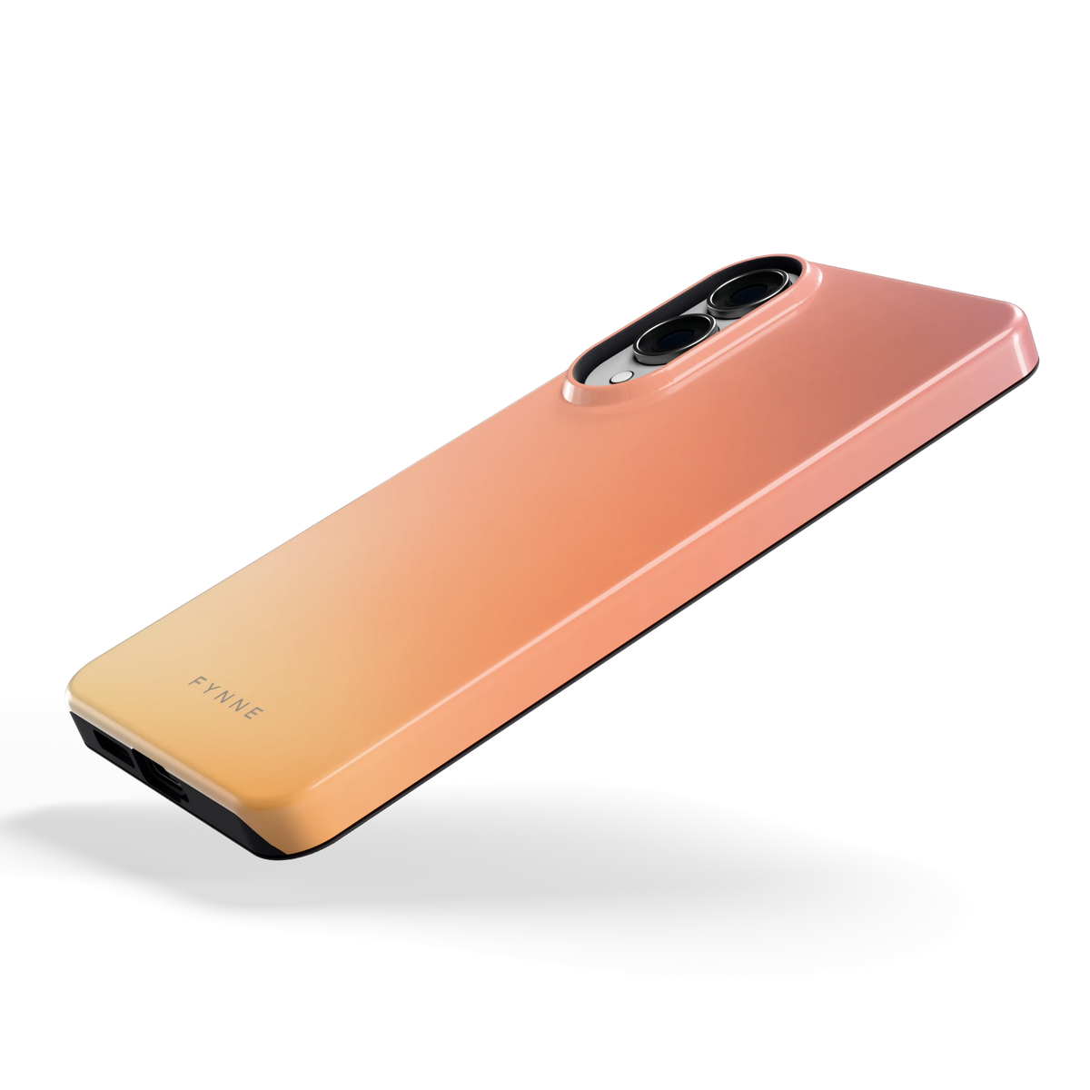 Perzikmist hoesje voor Galaxy S25 Edge, schuin