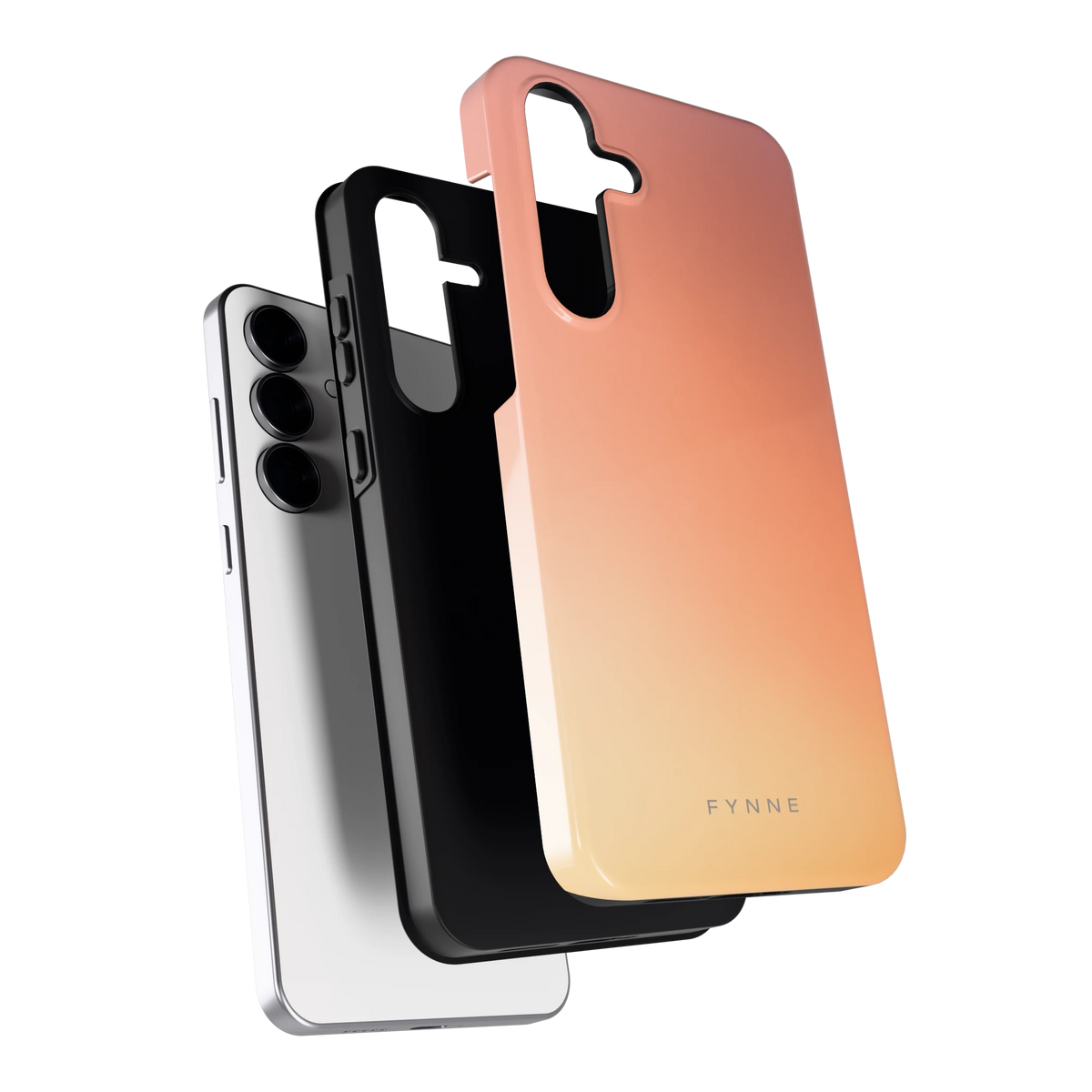 Perzikmist hoesje voor Galaxy S25 FE, los van de telefoon