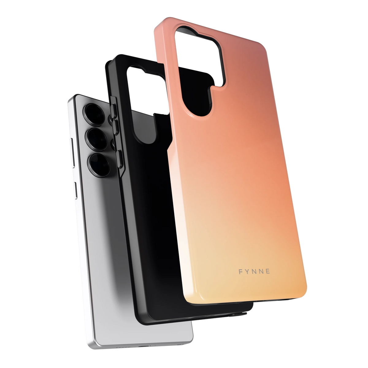 Perzikmist hoesje voor Galaxy S25 Ultra, los van de telefoon
