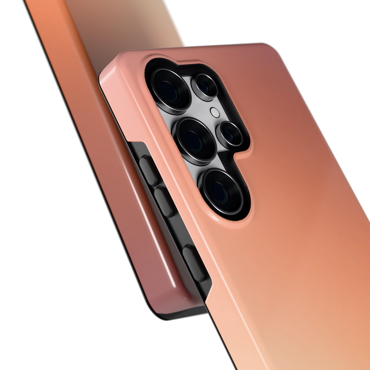 Perzikmist hoesje voor Galaxy S25 Ultra, close-up