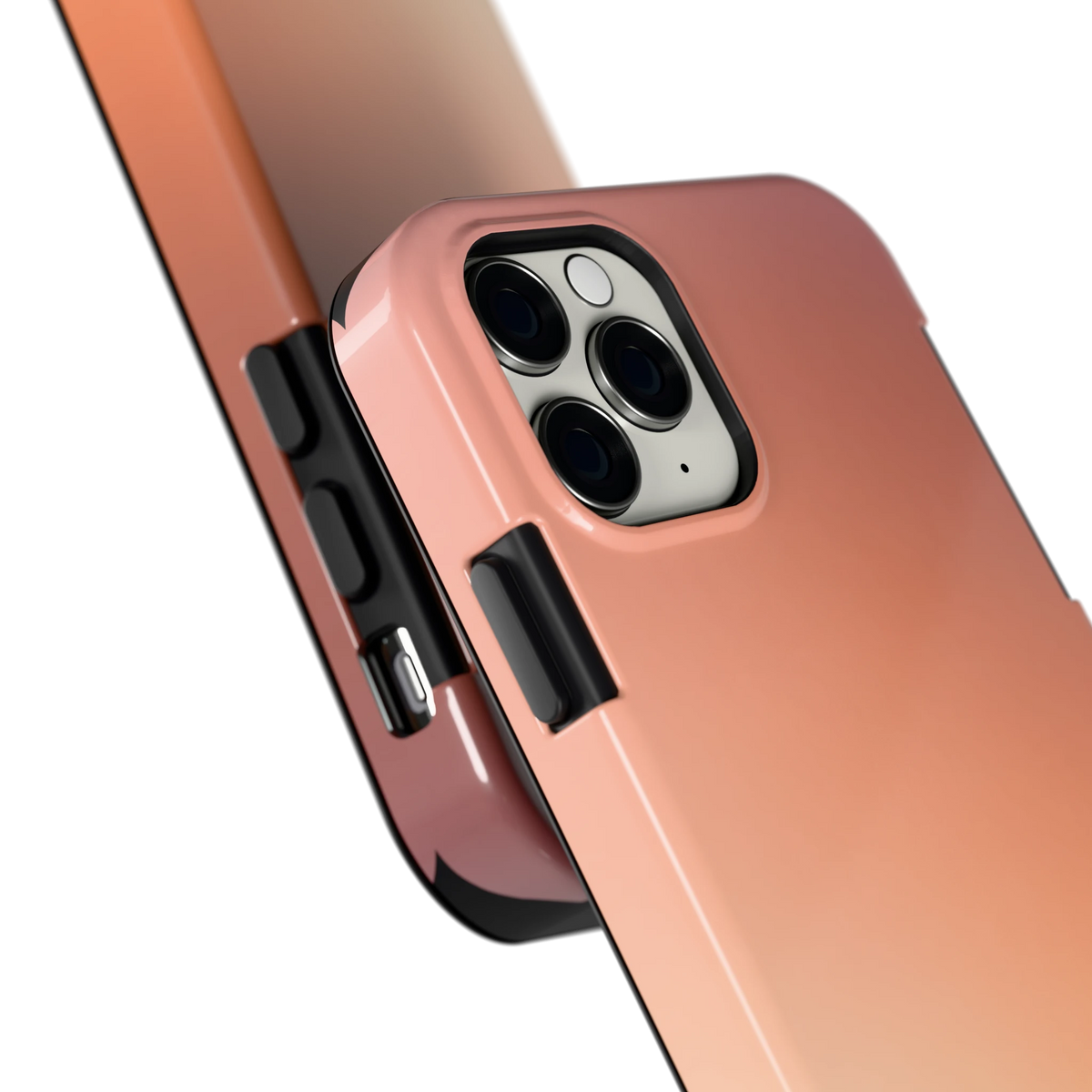 Perzikmist hoesje voor iPhone 11 Pro, close-up