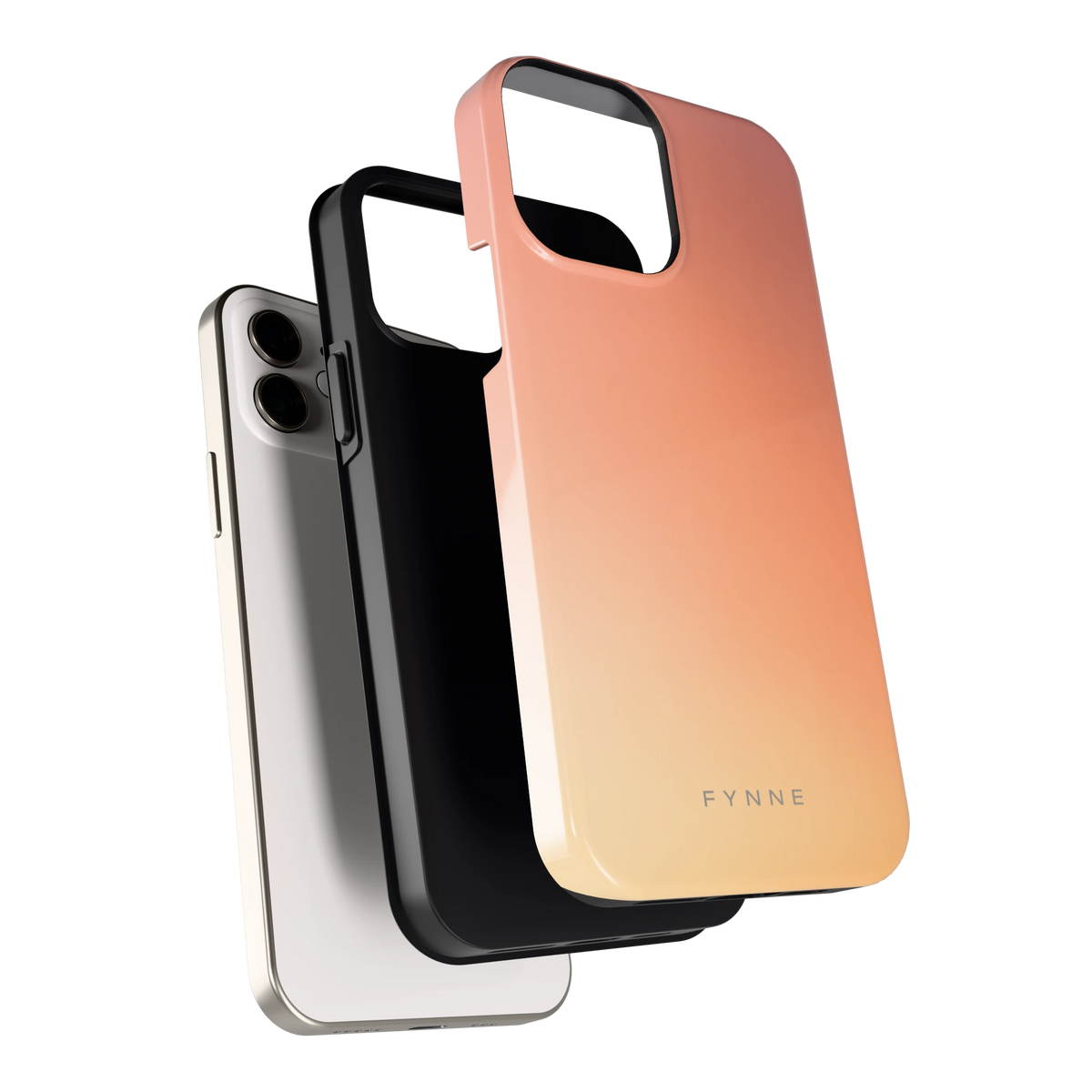 Perzikmist hoesje voor iPhone 12, los van de telefoon