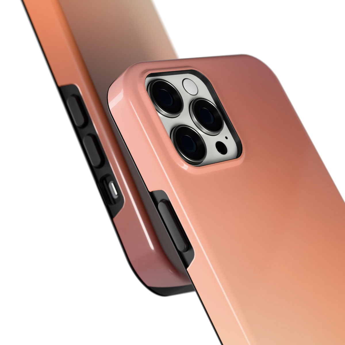 Perzikmist hoesje voor iPhone 12 Pro Max, close-up