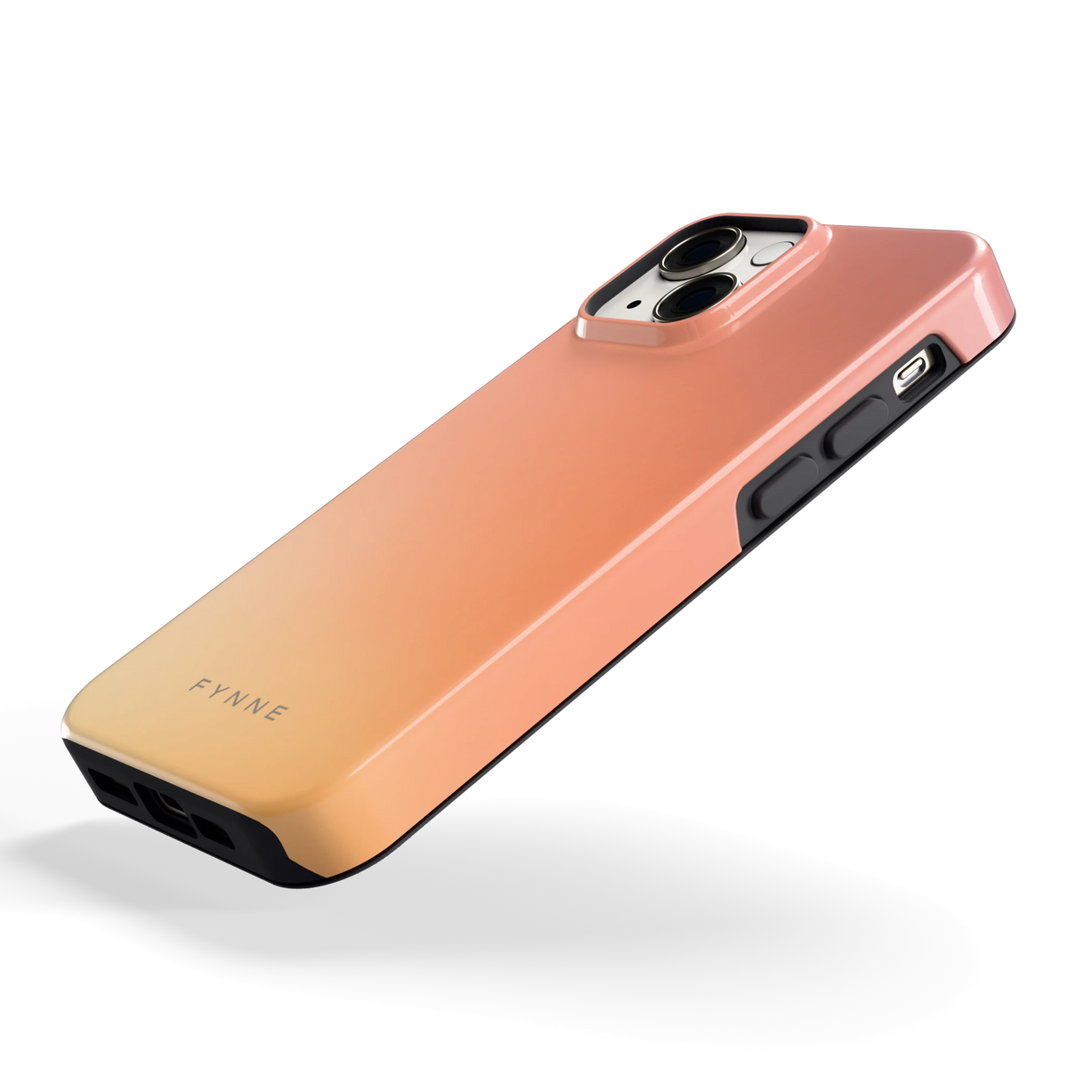Perzikmist hoesje voor iPhone 13 mini, schuin