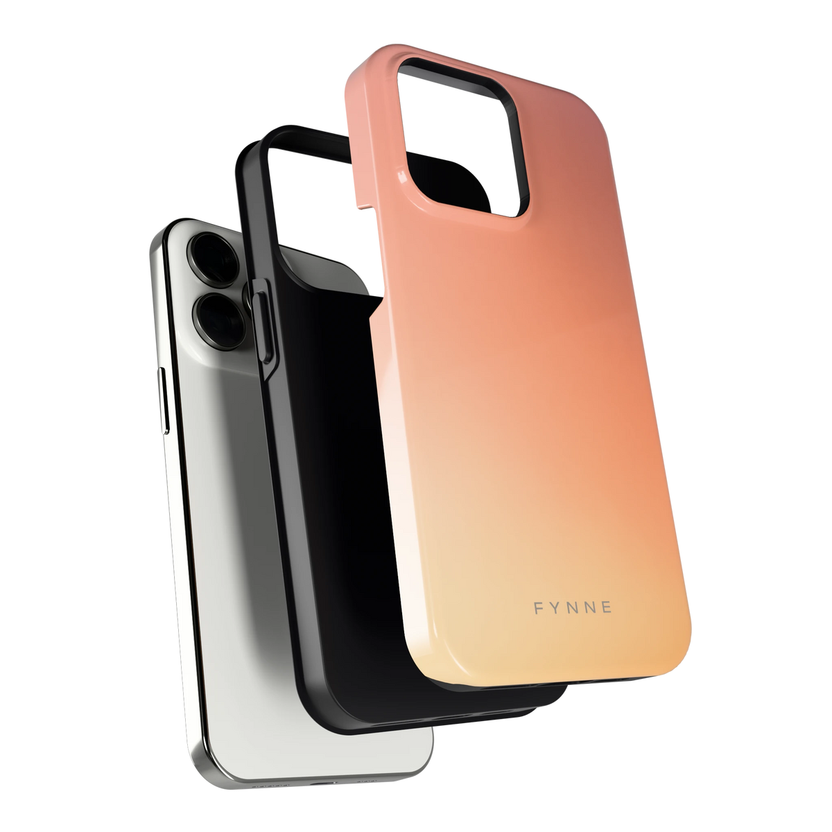 Perzikmist hoesje voor iPhone 13 Pro, los van de telefoon