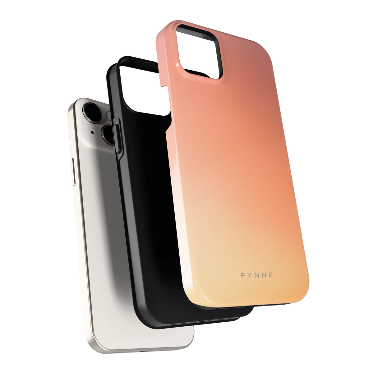 Perzikmist hoesje voor iPhone 14 Plus, los van de telefoon
