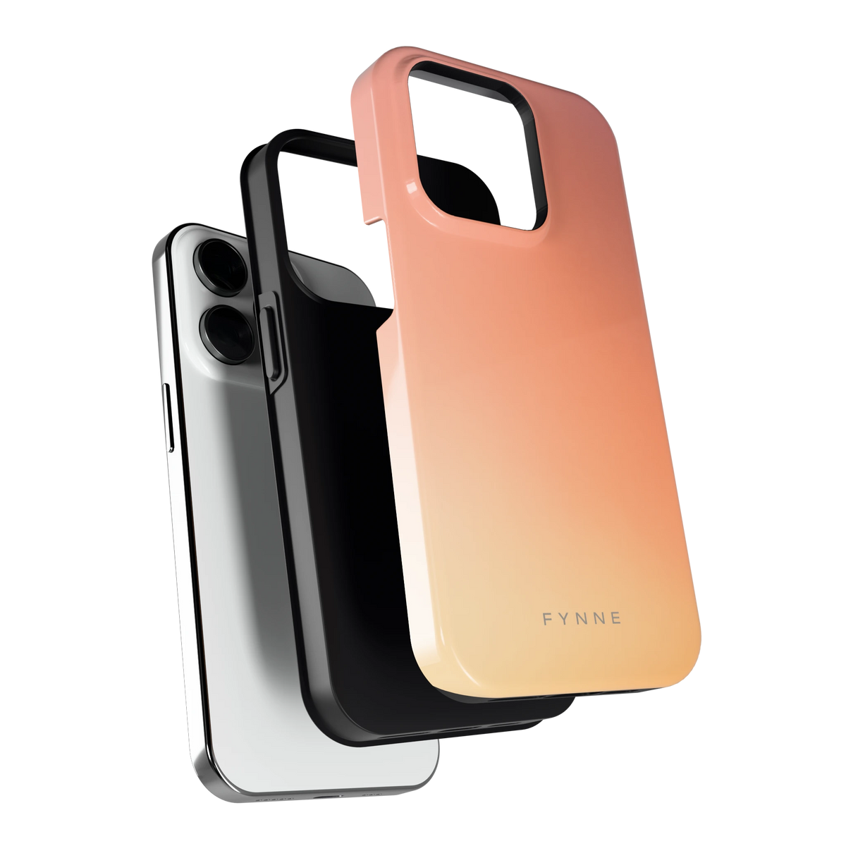 Perzikmist hoesje voor iPhone 14 Pro, los van de telefoon