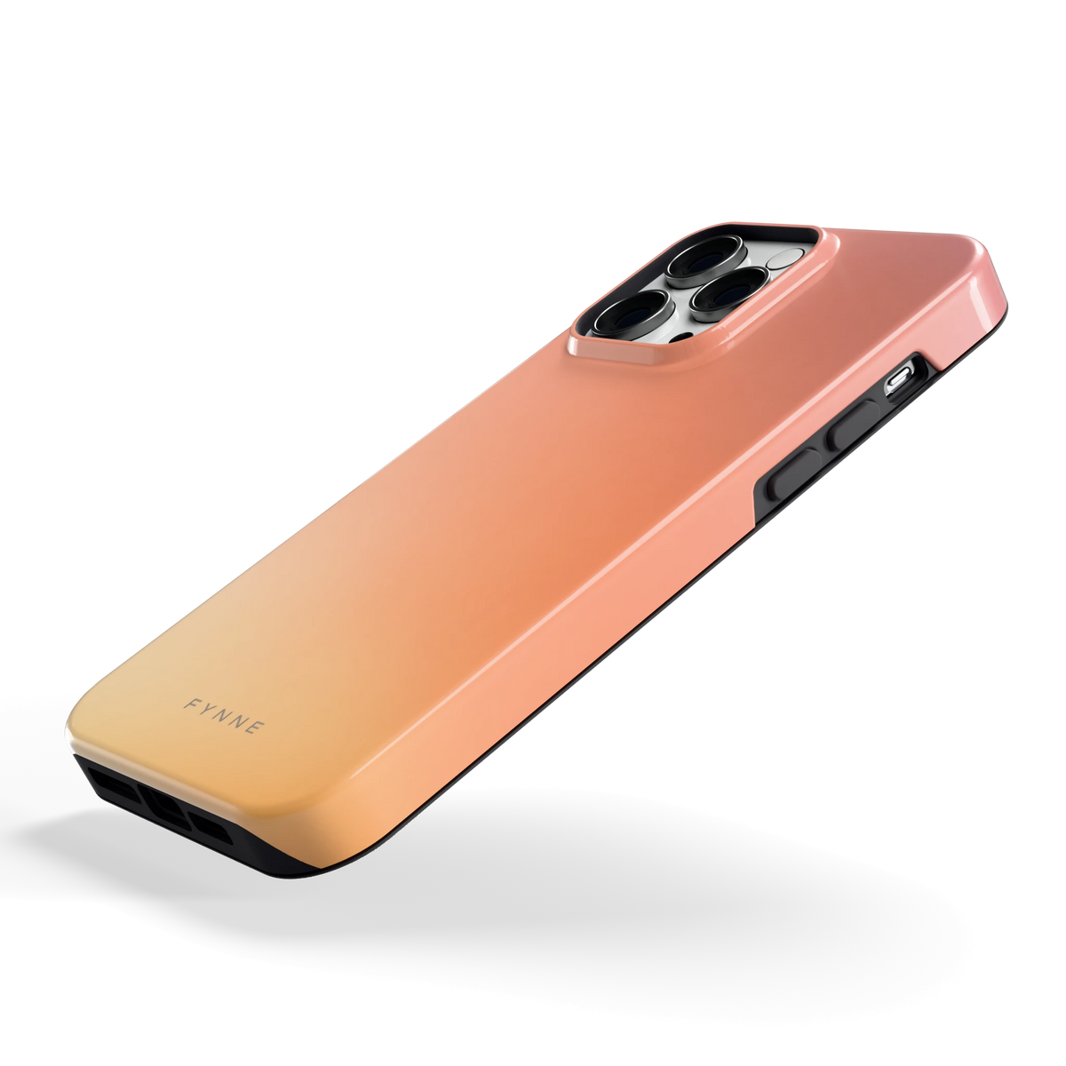 Perzikmist hoesje voor iPhone 14 Pro Max, schuin