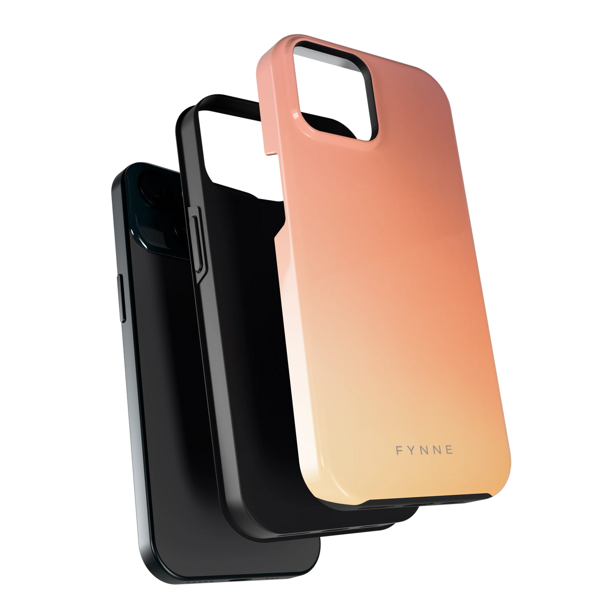 Perzikmist hoesje voor iPhone 15, los van de telefoon