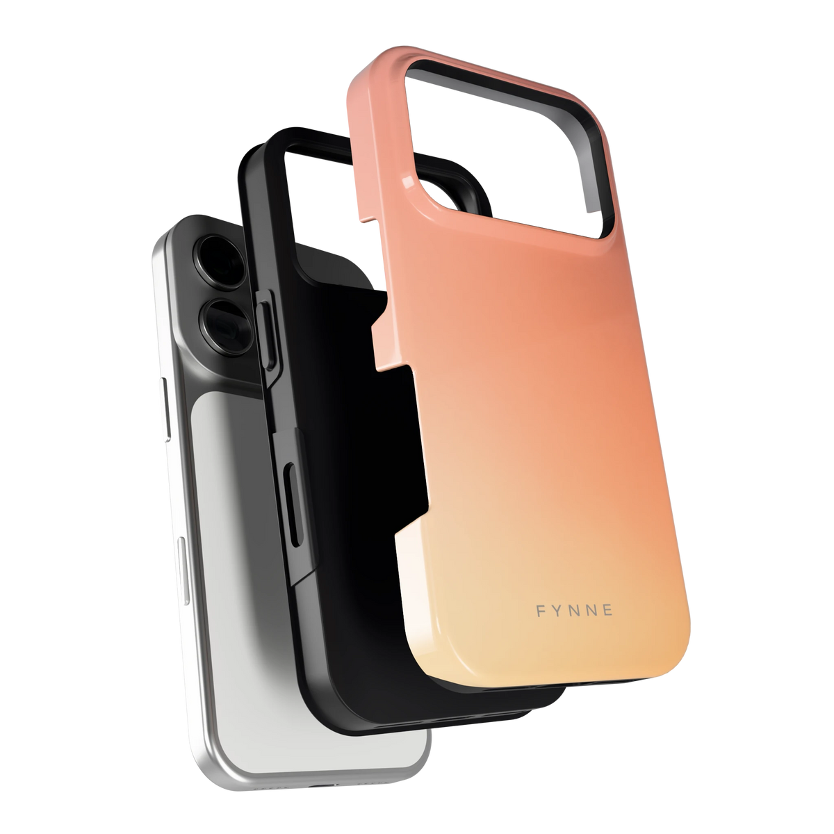 Perzikmist hoesje voor iPhone 17 Pro, los van de telefoon