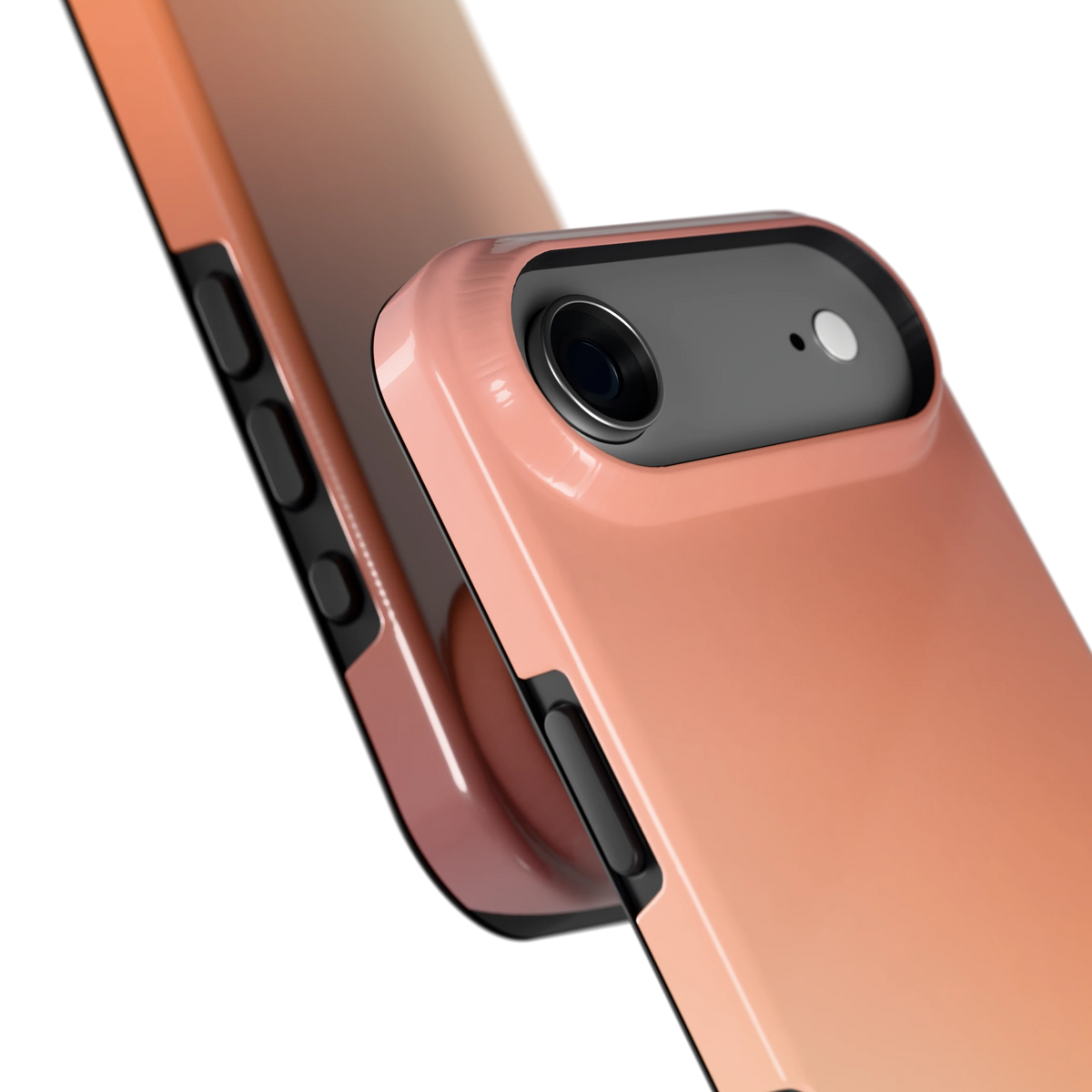 Perzikmist hoesje voor iPhone Air, close-up