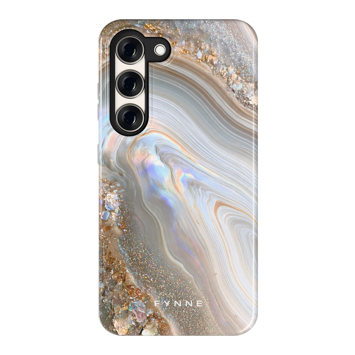 Parelmoer Agaat hoesje voor Galaxy S23, achterkant