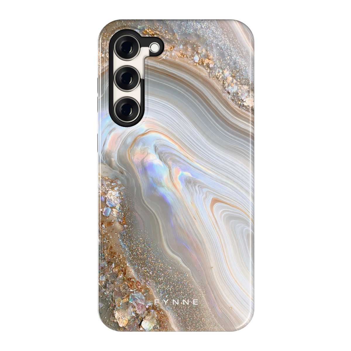 Parelmoer Agaat hoesje voor Galaxy S23+, achterkant