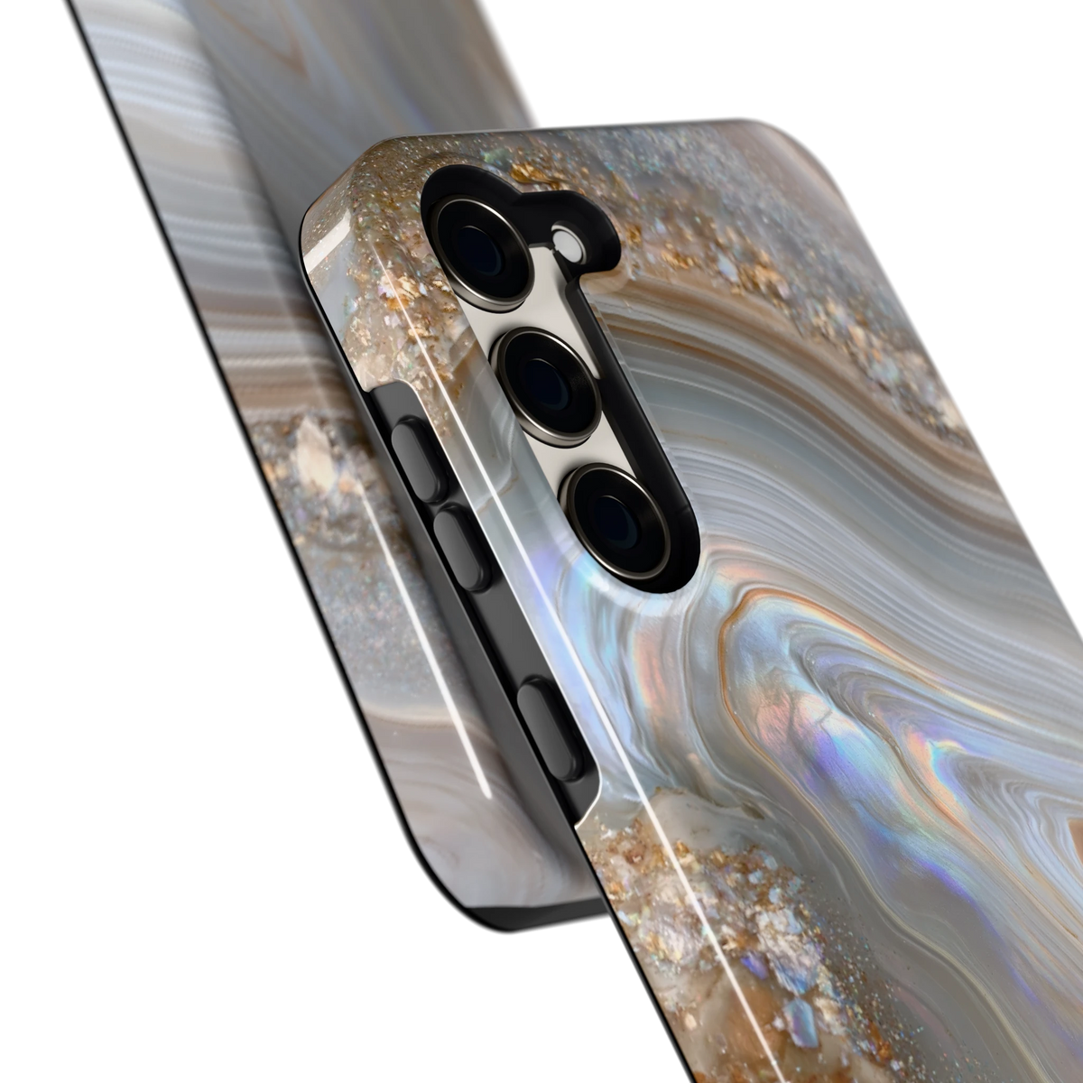 Parelmoer Agaat hoesje voor Galaxy S23+, close-up