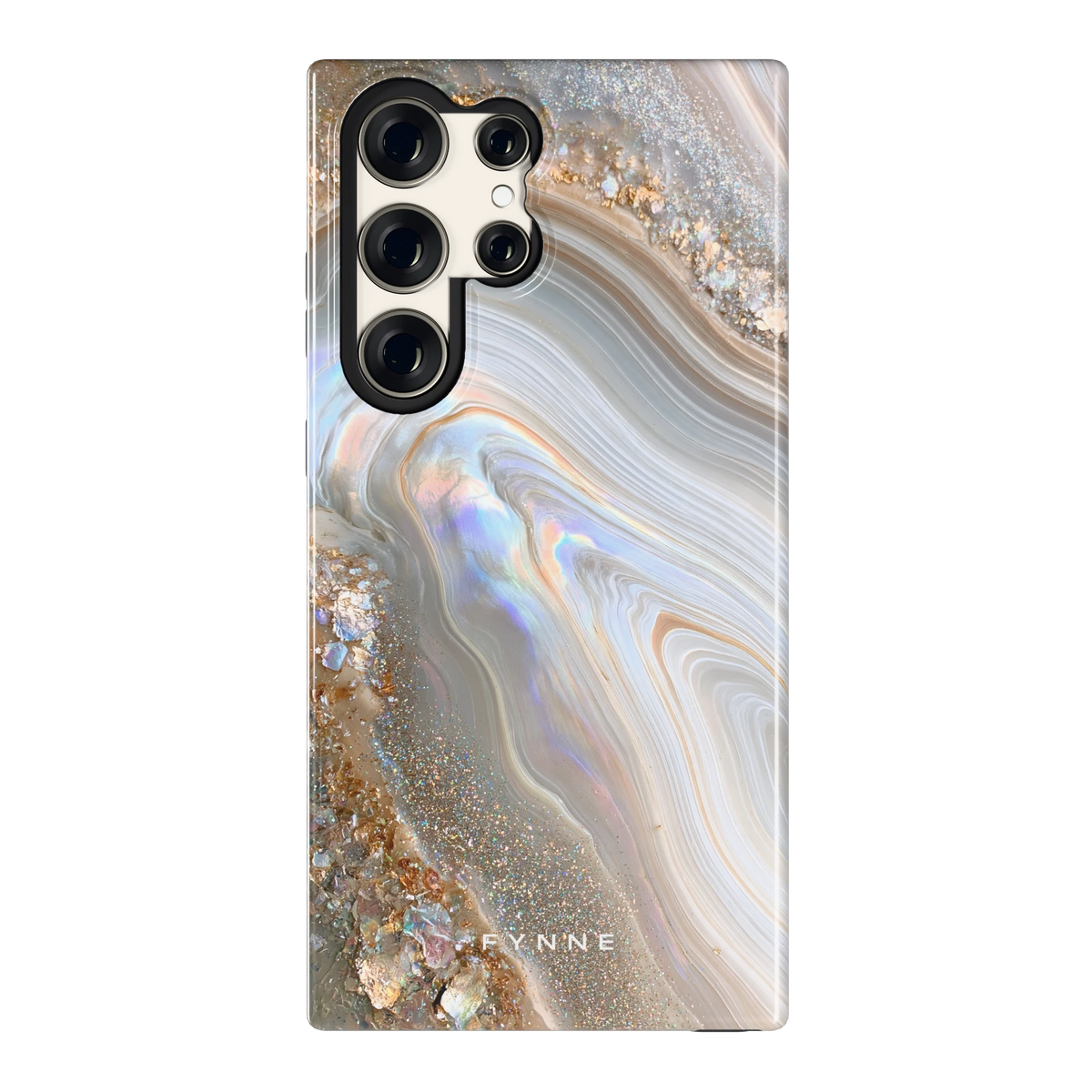 Parelmoer Agaat hoesje voor Galaxy S23 Ultra, achterkant